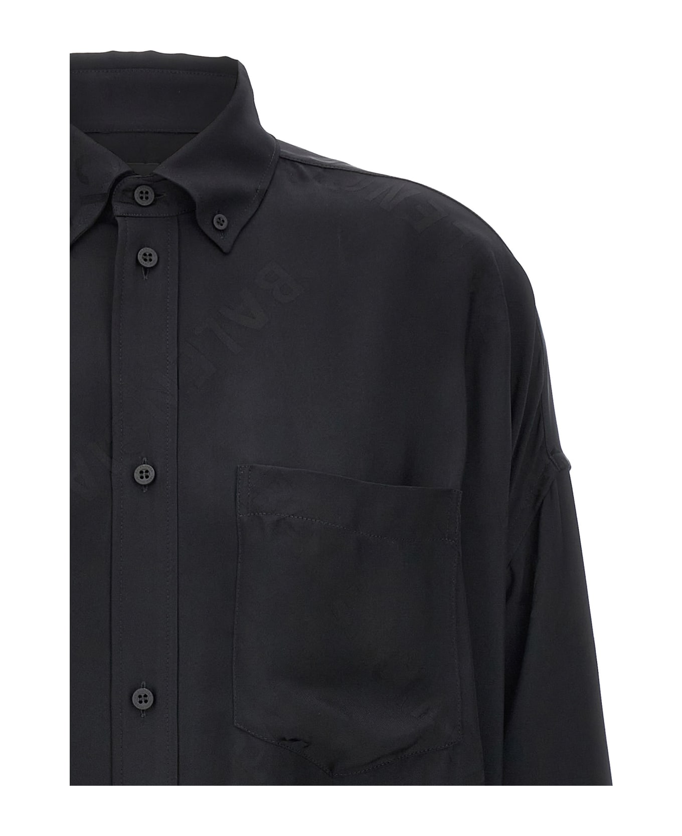 Balenciaga Jacquard Logo Shirt - Black