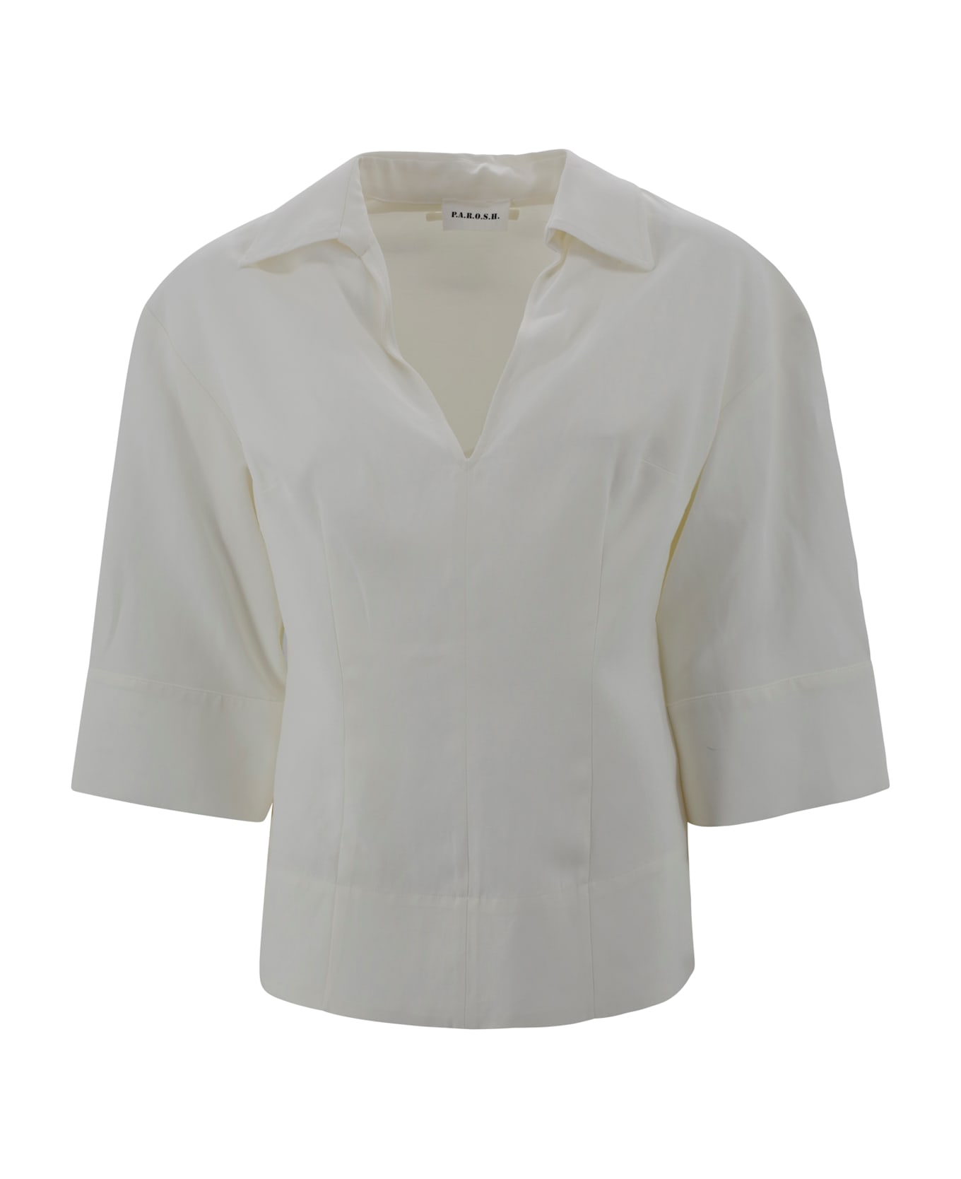 Parosh V-neck Blouse - Cream