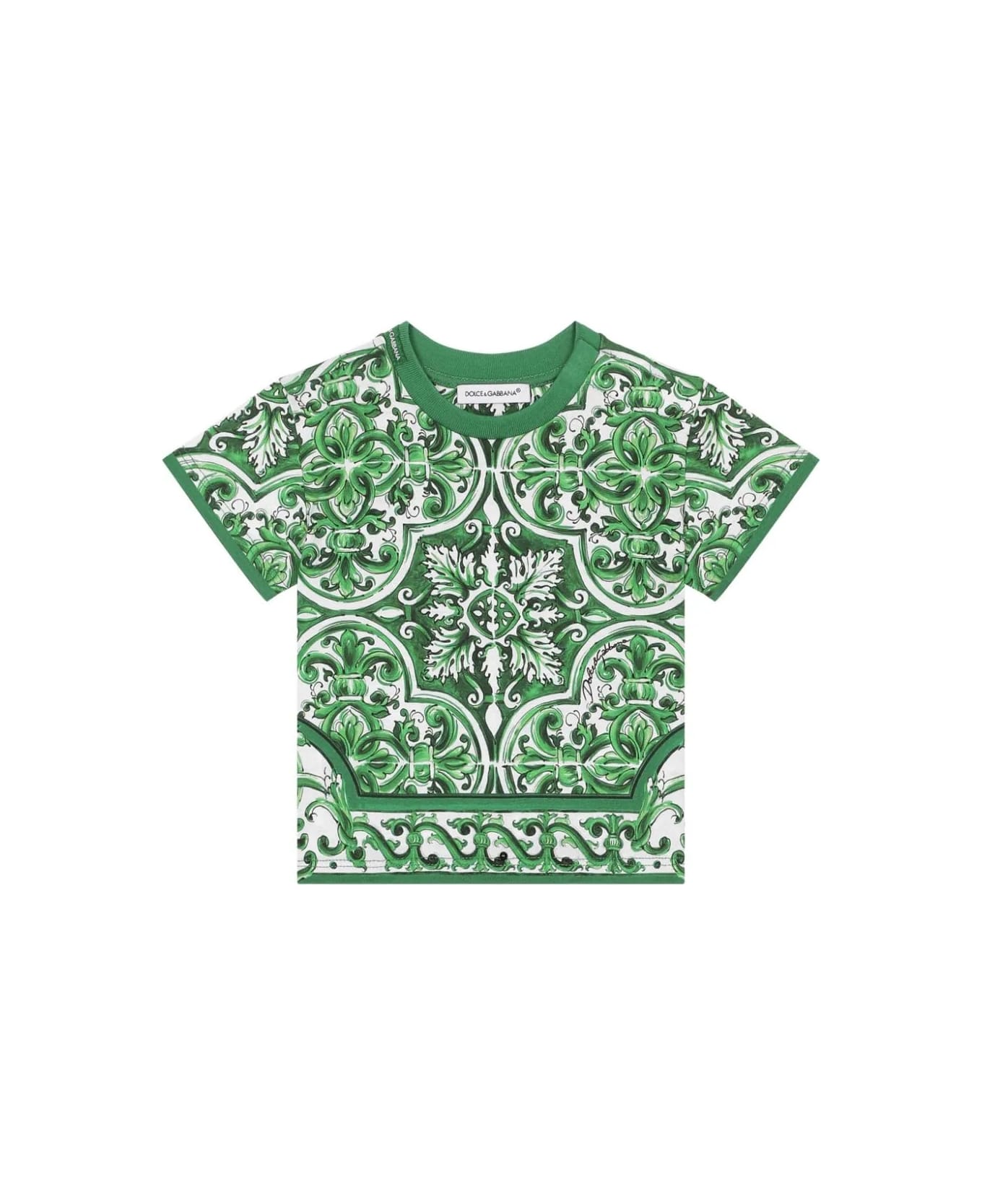 Dolce & Gabbana T-shirt With Logo - Green