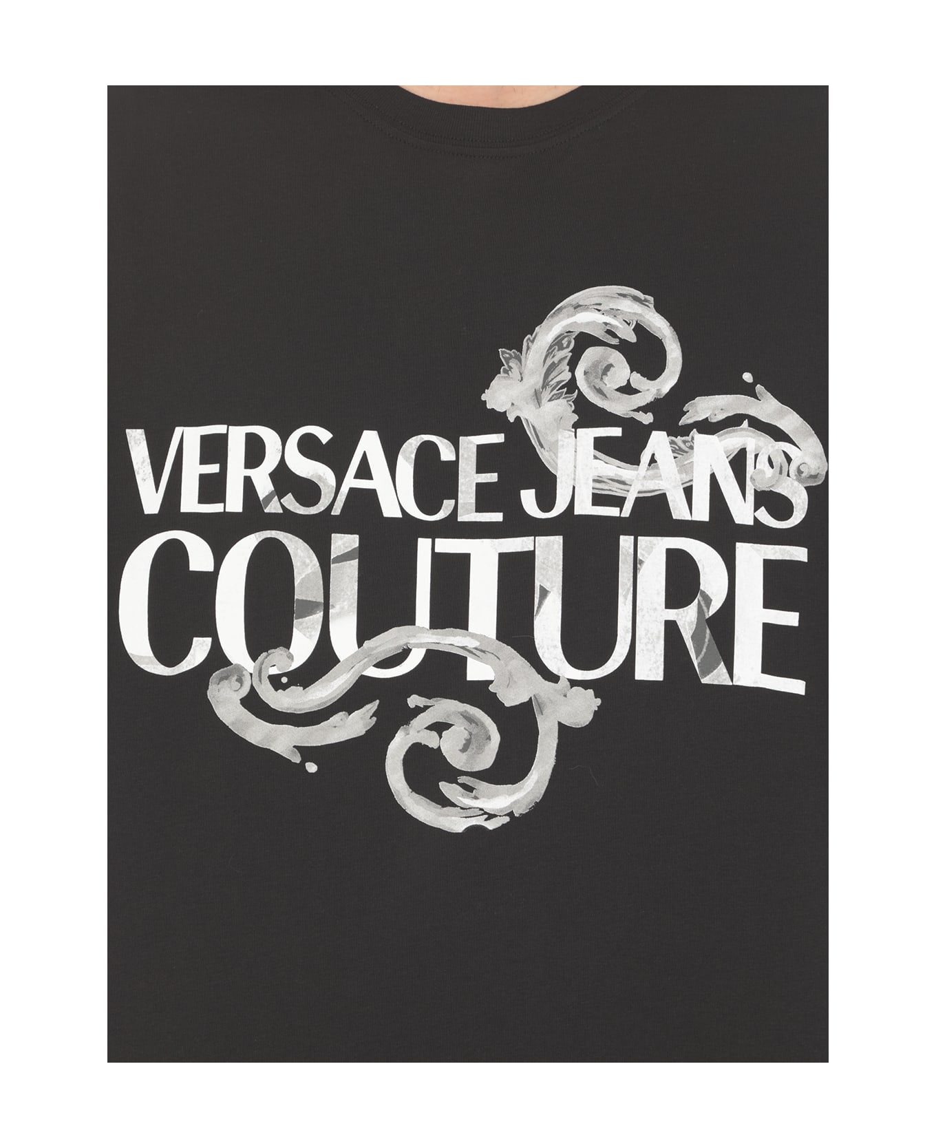 Versace Jeans Couture Couture Logo Print T-shirt - Black