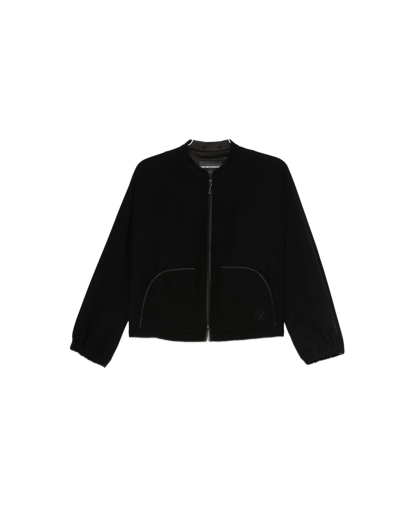 Emporio Armani Zipped Blouson Jacket - Black