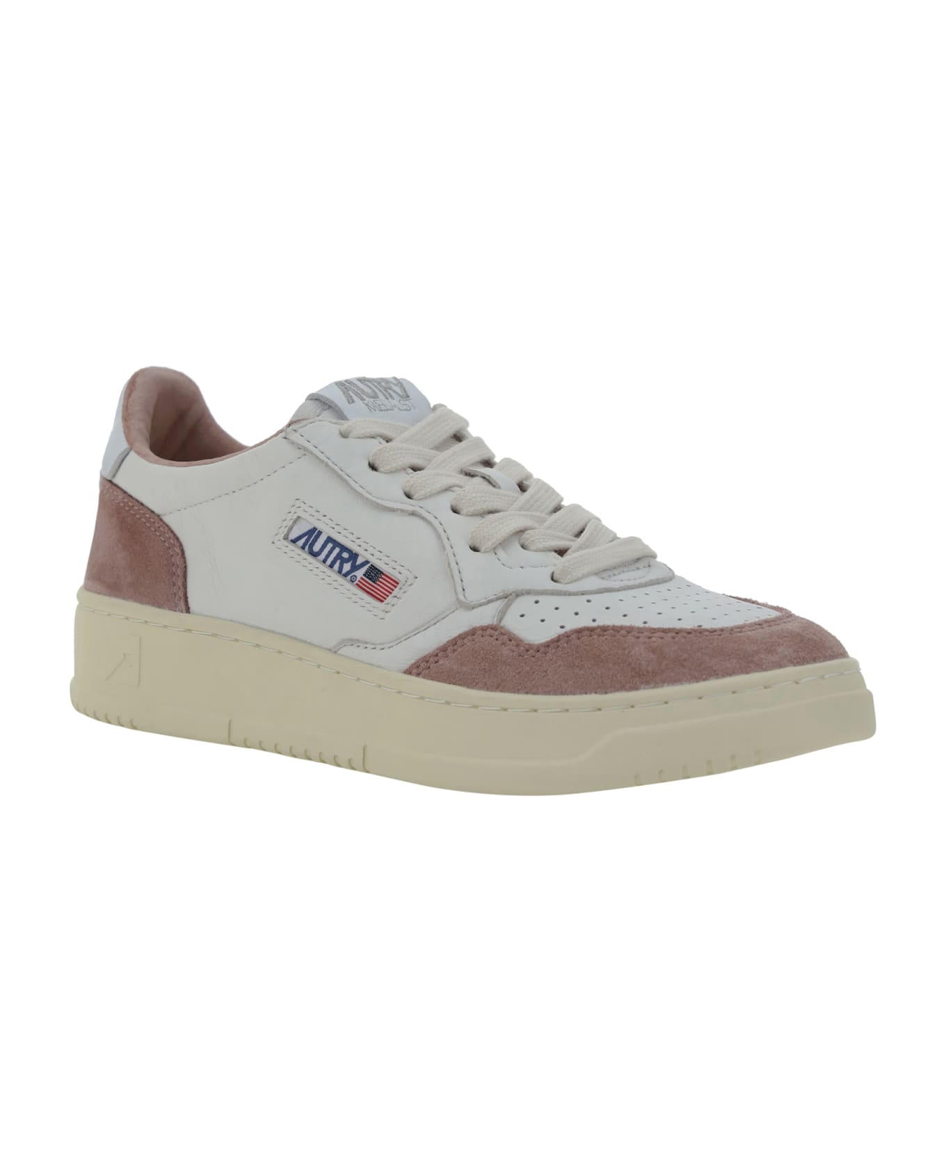 Autry Medalist Low Sneakers - Wht/nude