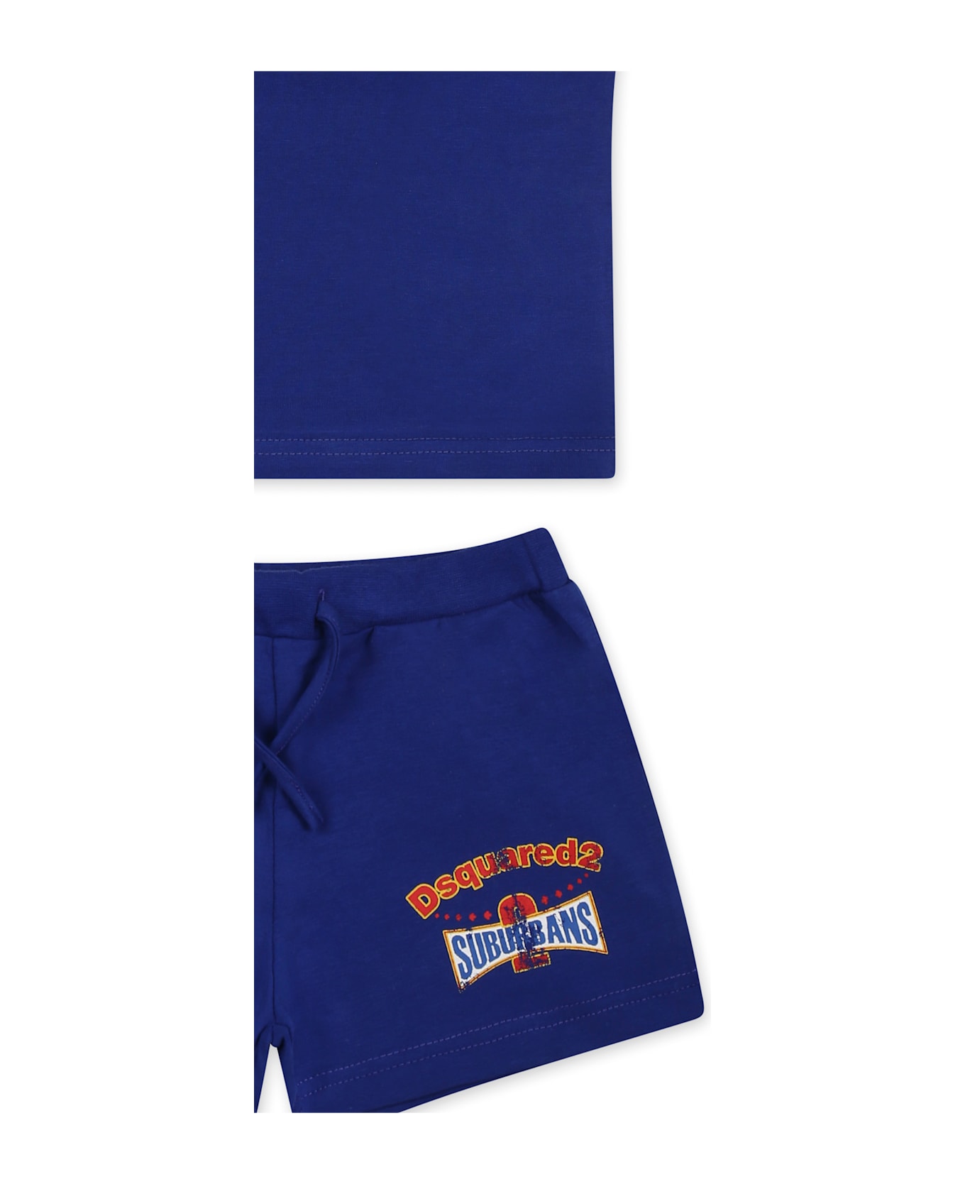 Dsquared2 Blue Set For Baby Boy With Red And Blue Logo - Blue