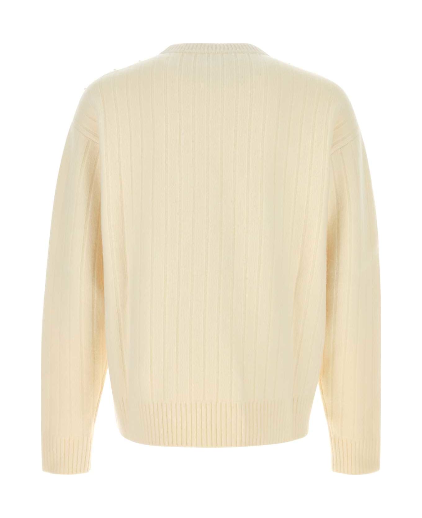 Gucci Ivory Wool Blend Sweater - WHITEMIX