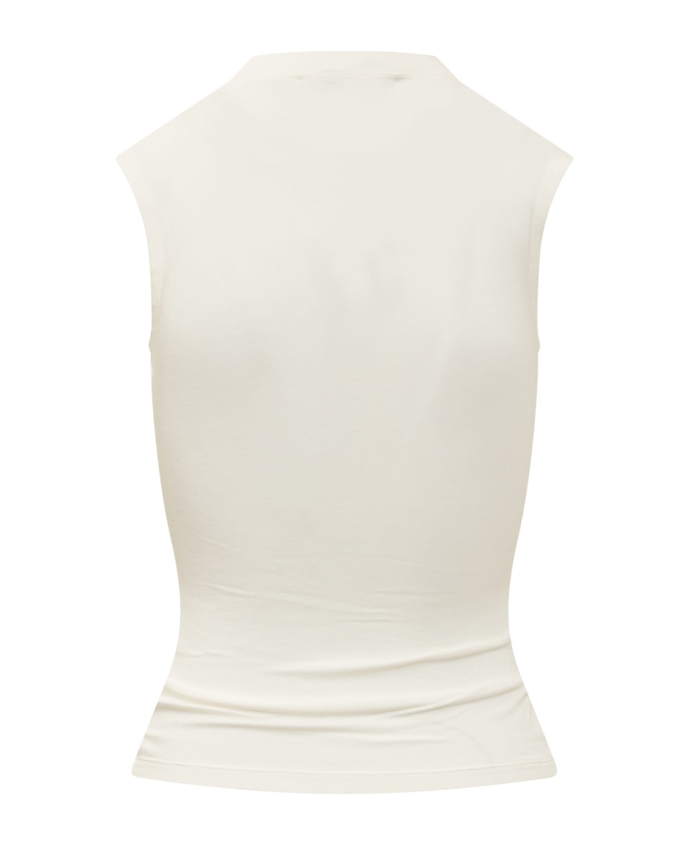 AMBUSH White Viscose Blend Dress Top - WHITE