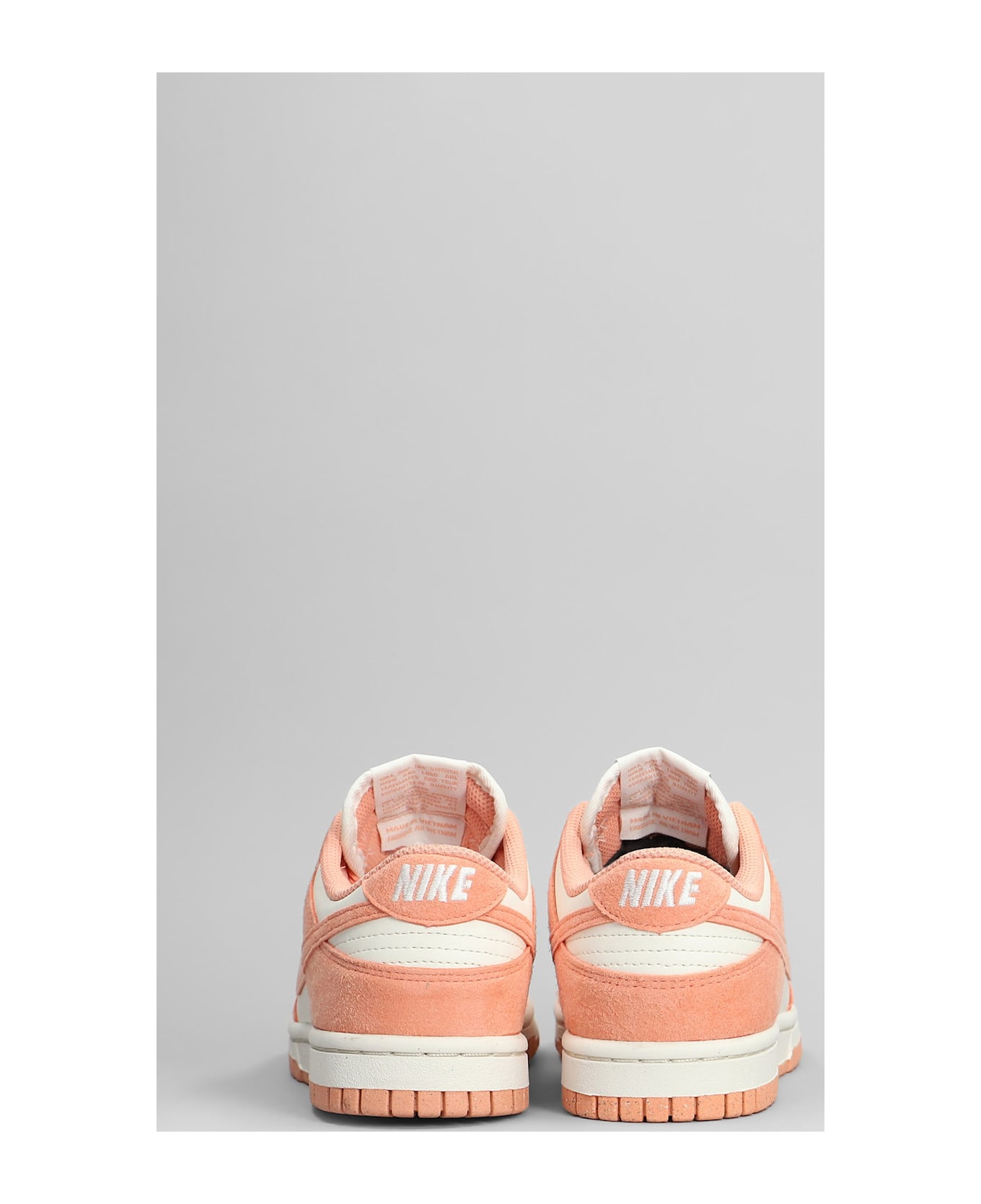 Nike Dunk Low Sneakers In Orange Suede And Leather - orange