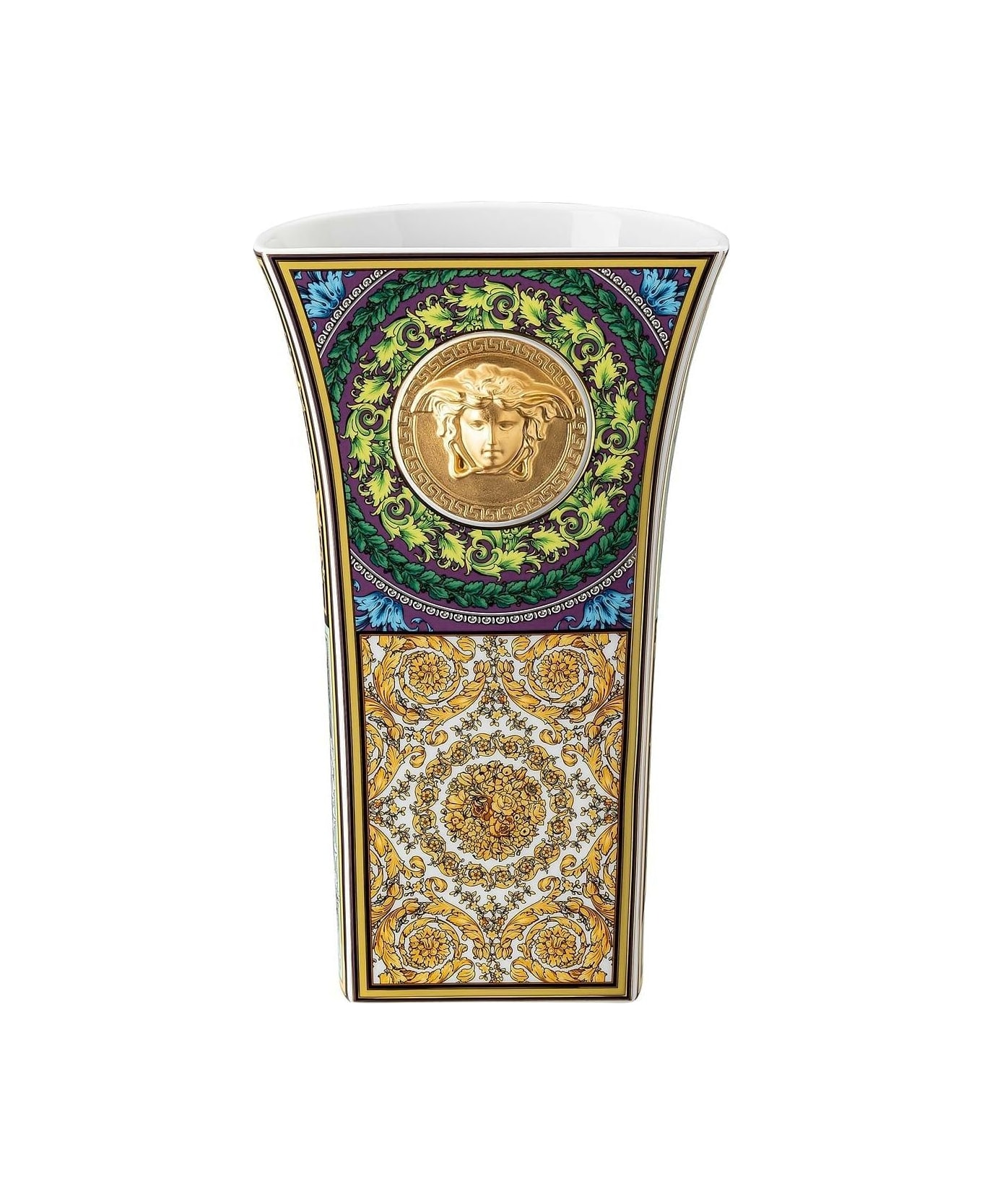 Versace Vaso In Barocco Mosaic Cm 26 - Multicolor