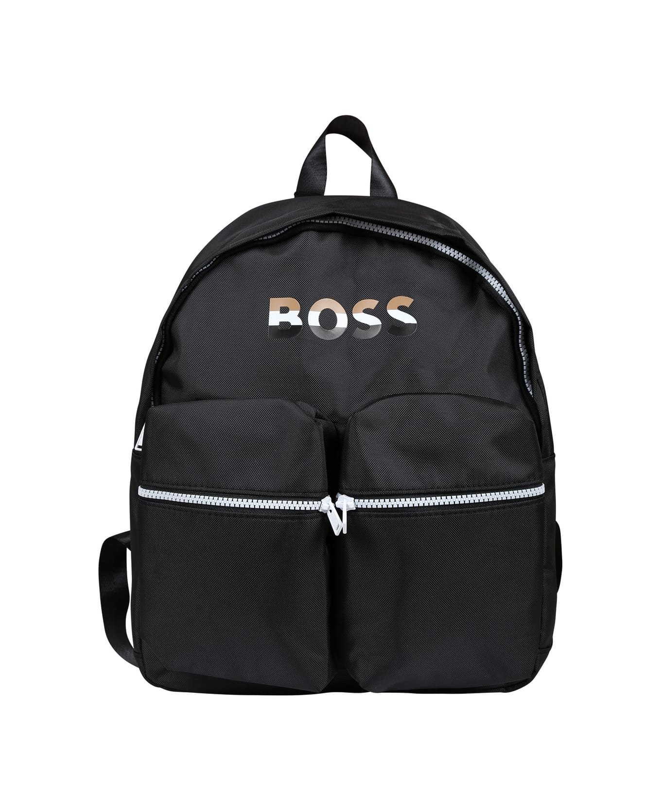 Hugo Boss Black Backpack For Boy With Logo - Black アクセサリー＆ギフト