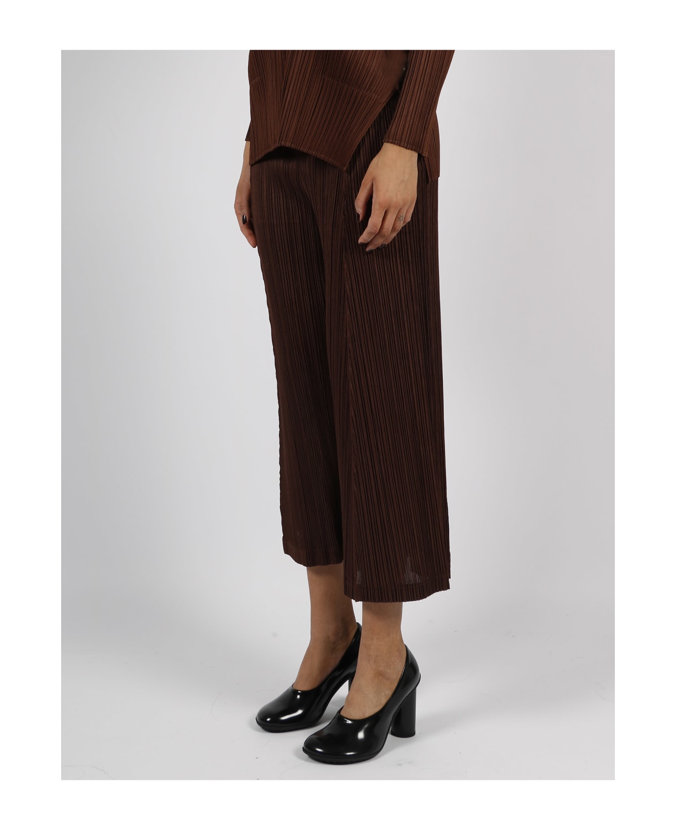 Pleats Please Issey Miyake Thicker Bottoms Trousers - Brown