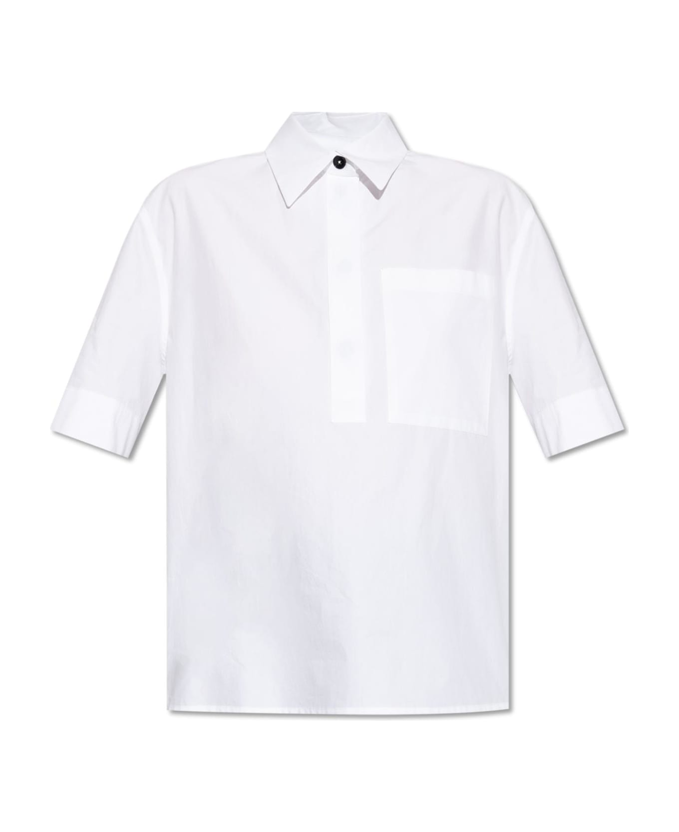 Jil Sander Shirt With Short Sleeves - Bianco ブラウス