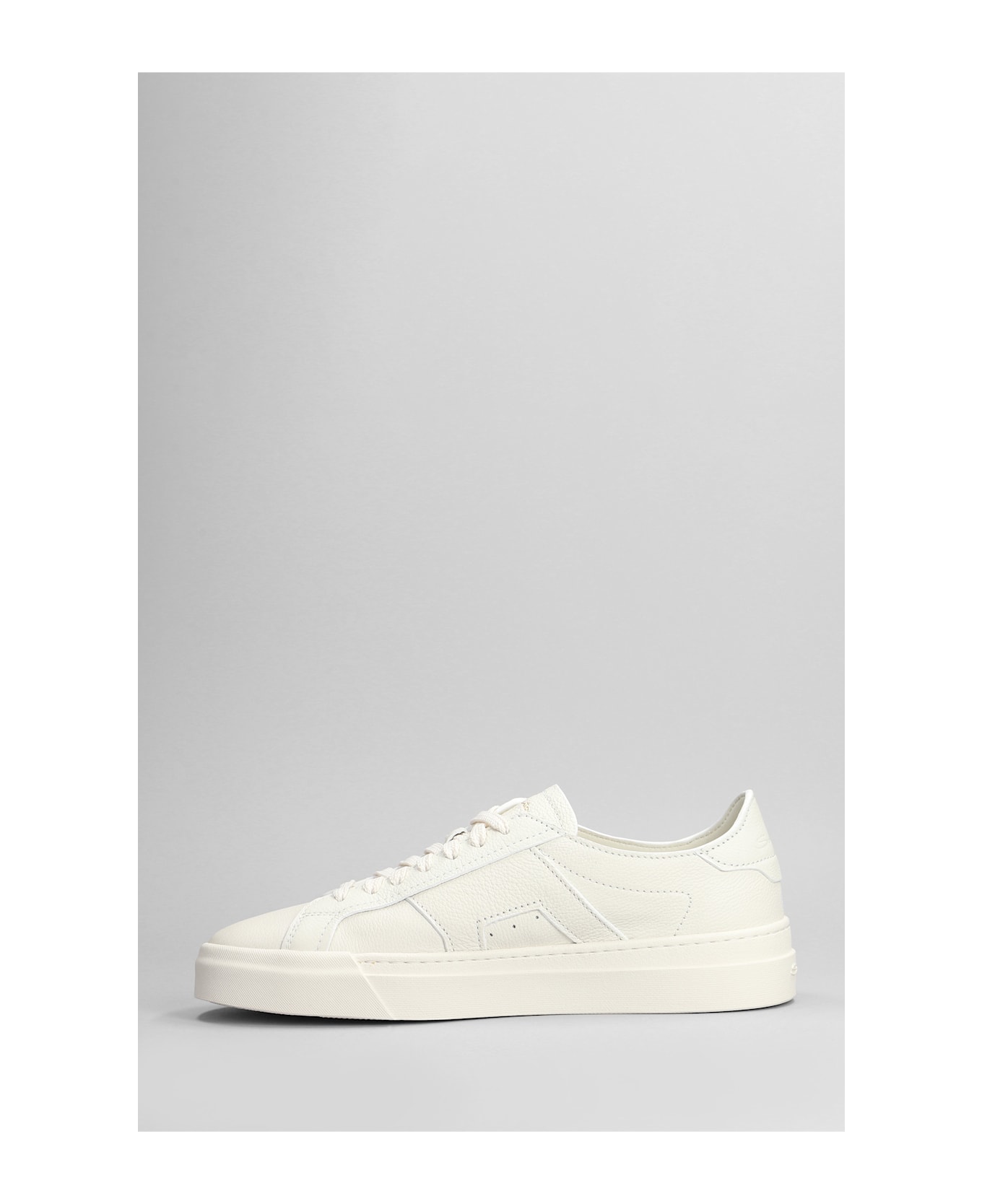 Santoni Dbs Sneakers In White Leather - white