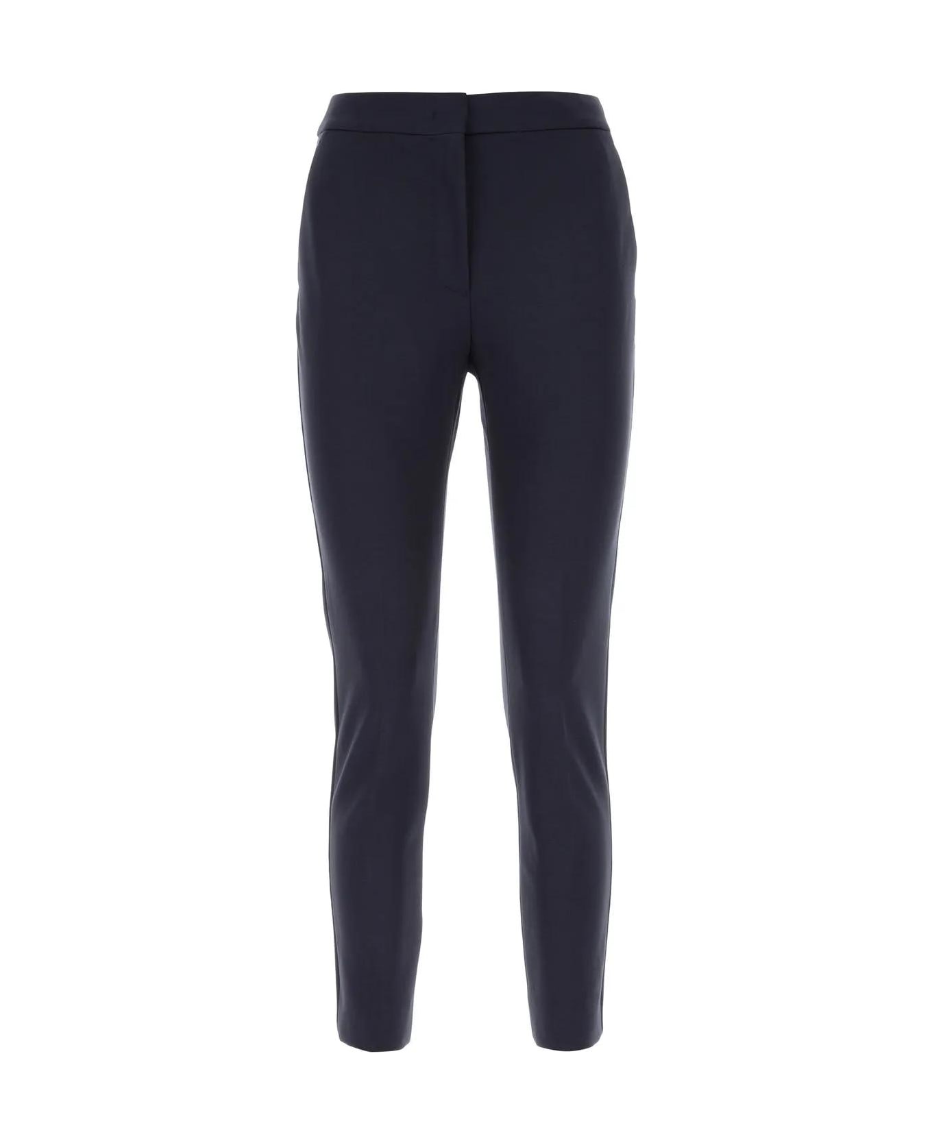 Max Mara Midnight Blue Stretch Viscose Blend Pegno Pant - Blue