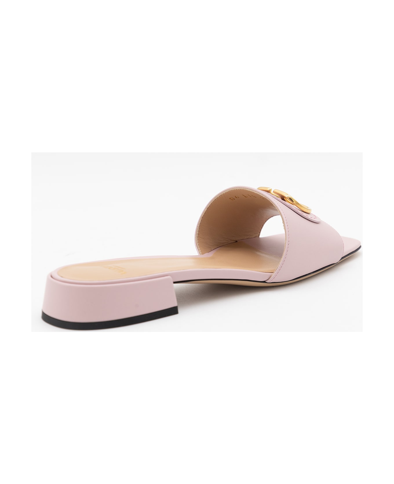 Valentino Garavani Rose Leather Flat - WATER ROSE