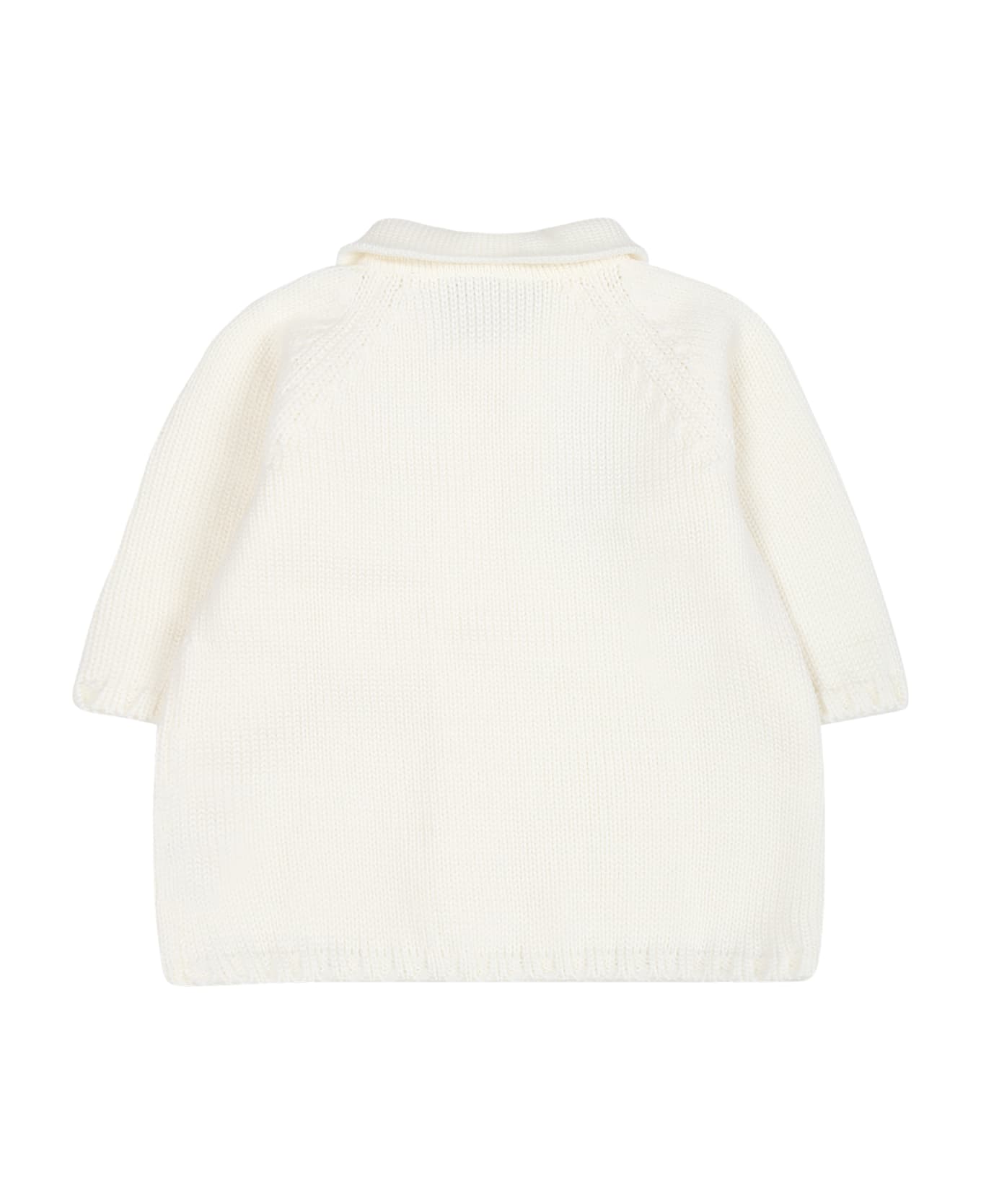 Little Bear White Coat For Baby Kids - Latte コート＆ジャケット