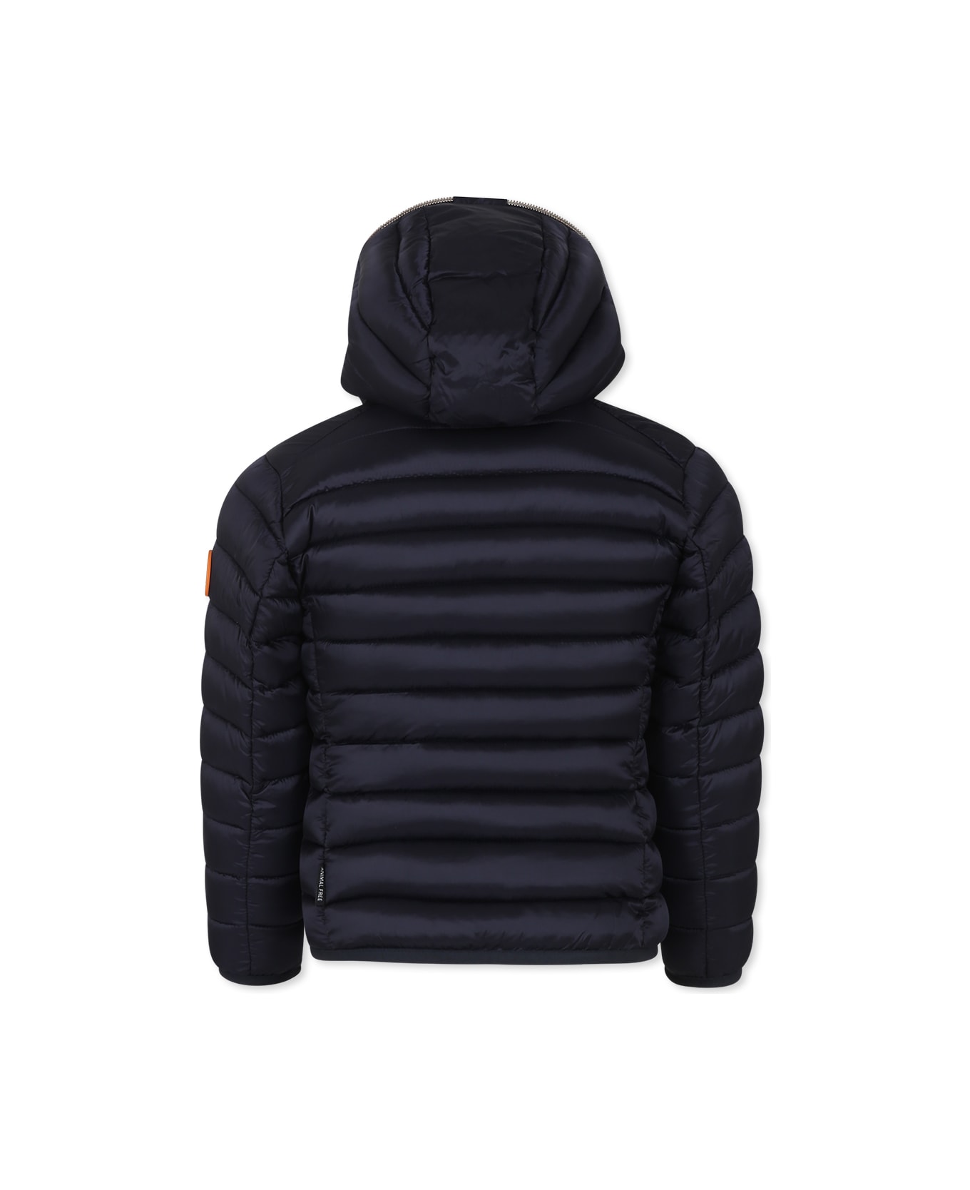 Save the Duck Black Down Jacket For Girl With Logo - Black