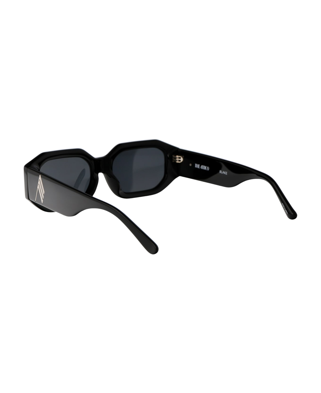 The Attico Blake Sunglasses - BLACK/SILVER/GREY