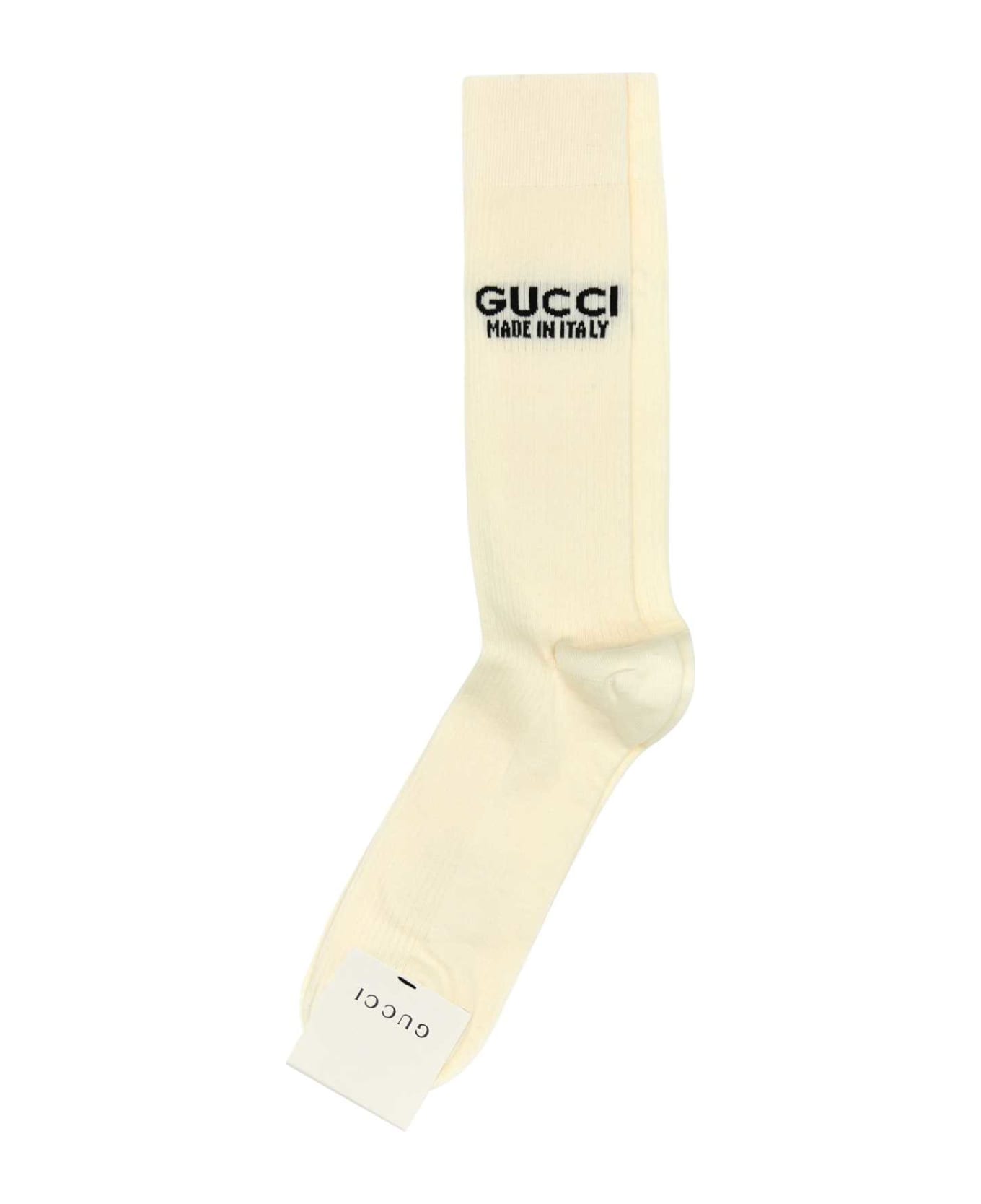 Gucci Ivory Stretch Cotton Blend Socks - IVORY