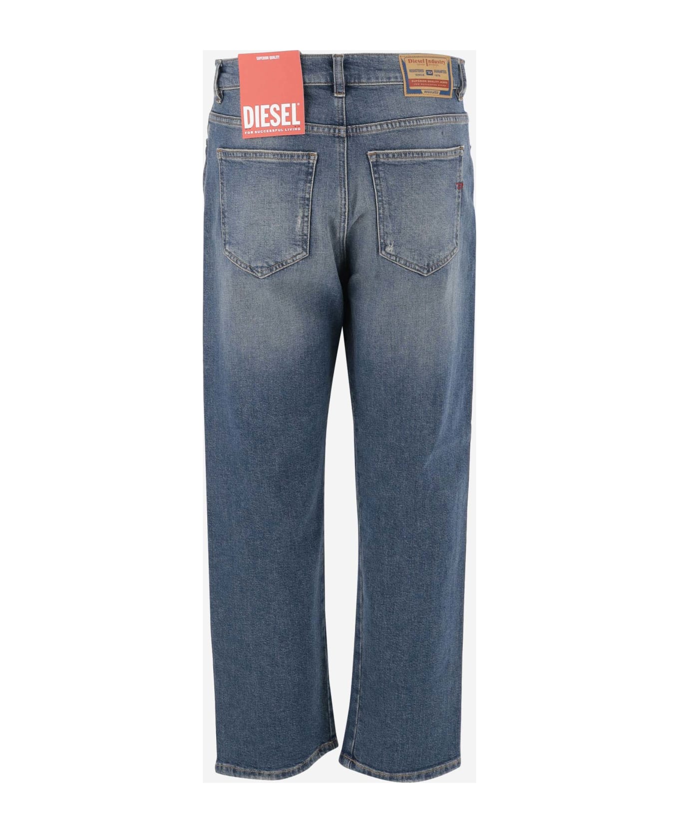 Diesel Stretch Cotton Denim Boyfriend Jeans - Denim