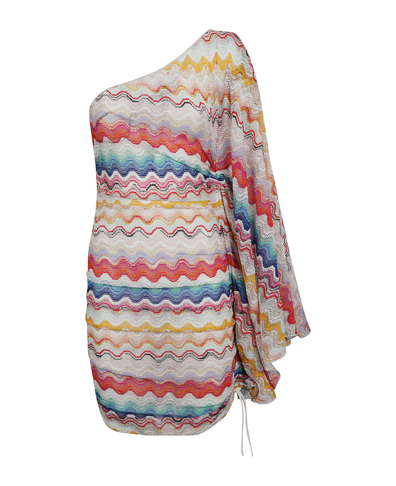 Missoni One-shoulder Stripe Patterned Short Dress - Multicolor