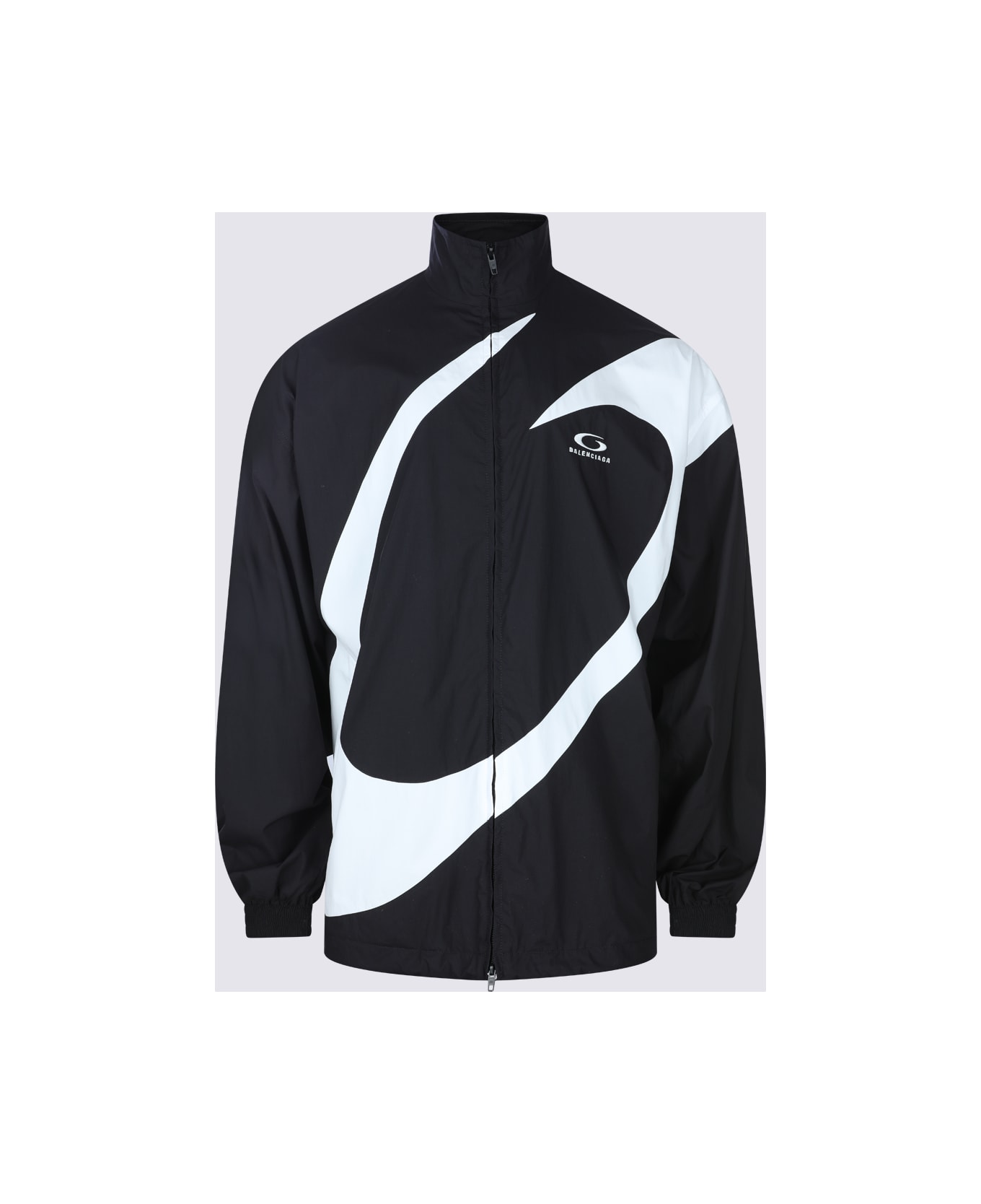 Balenciaga Black Cotton Casual Jacket - Black
