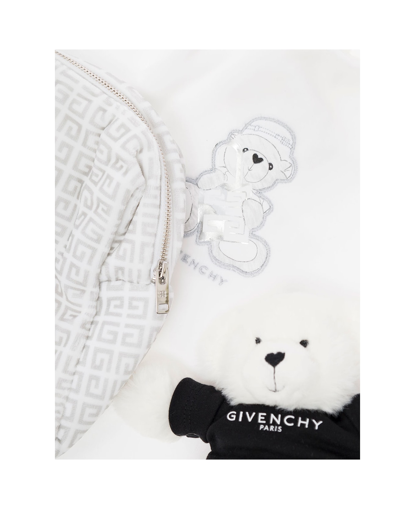 Givenchy Set Peluches, Clutch And Suit - White