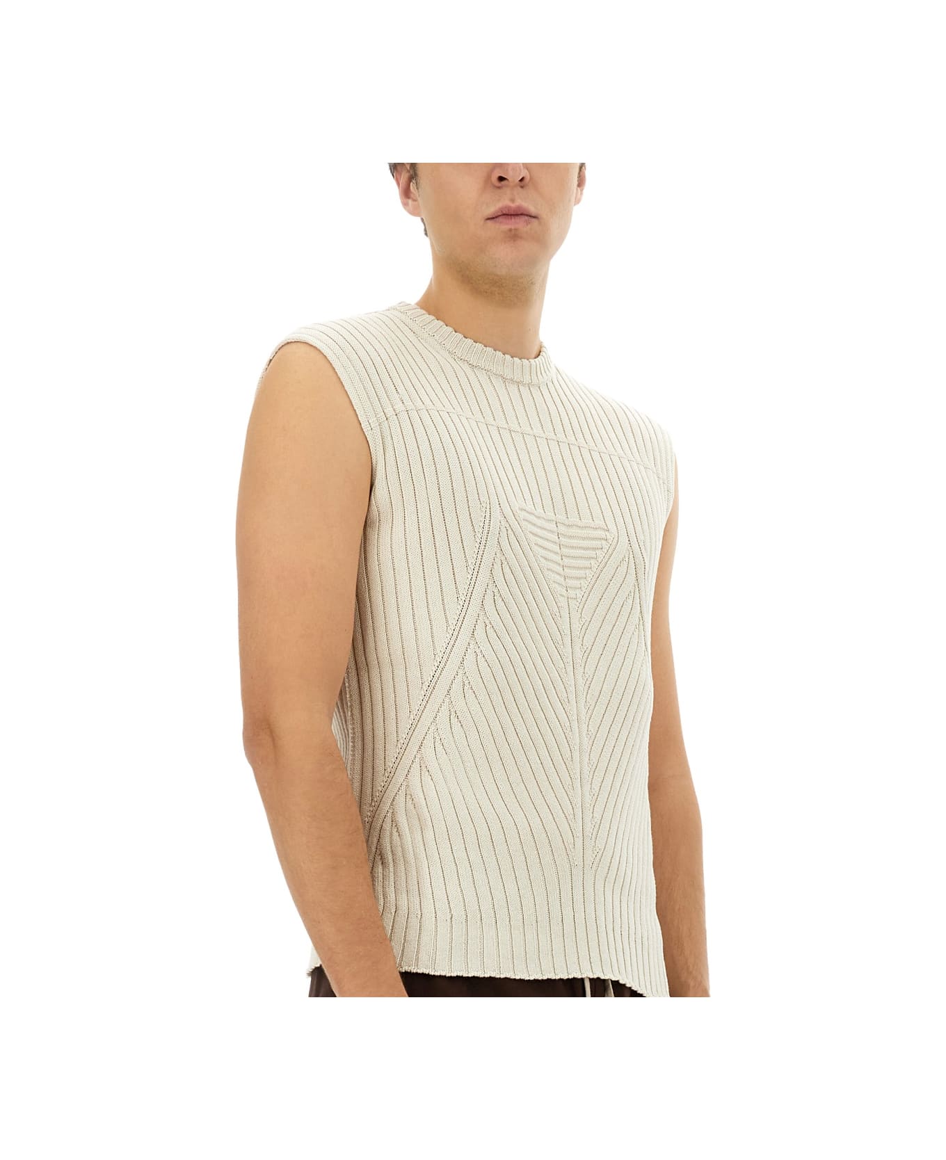 Rick Owens Knitted Vest - WHITE