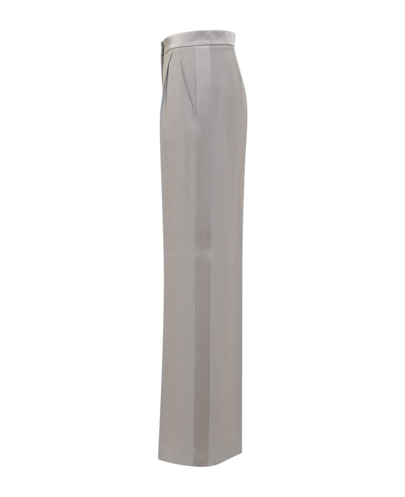 Alberta Ferretti Enver Satin Trousers - GREY