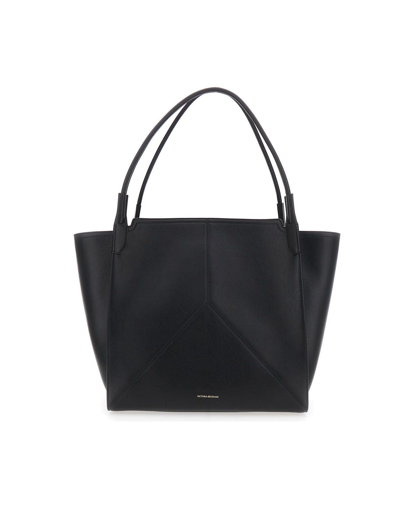 Victoria Beckham 
victoria
 Black Handbag With V Stitching On The Front And Embossed Logo Lettering On The Front In Leather Woman - Black