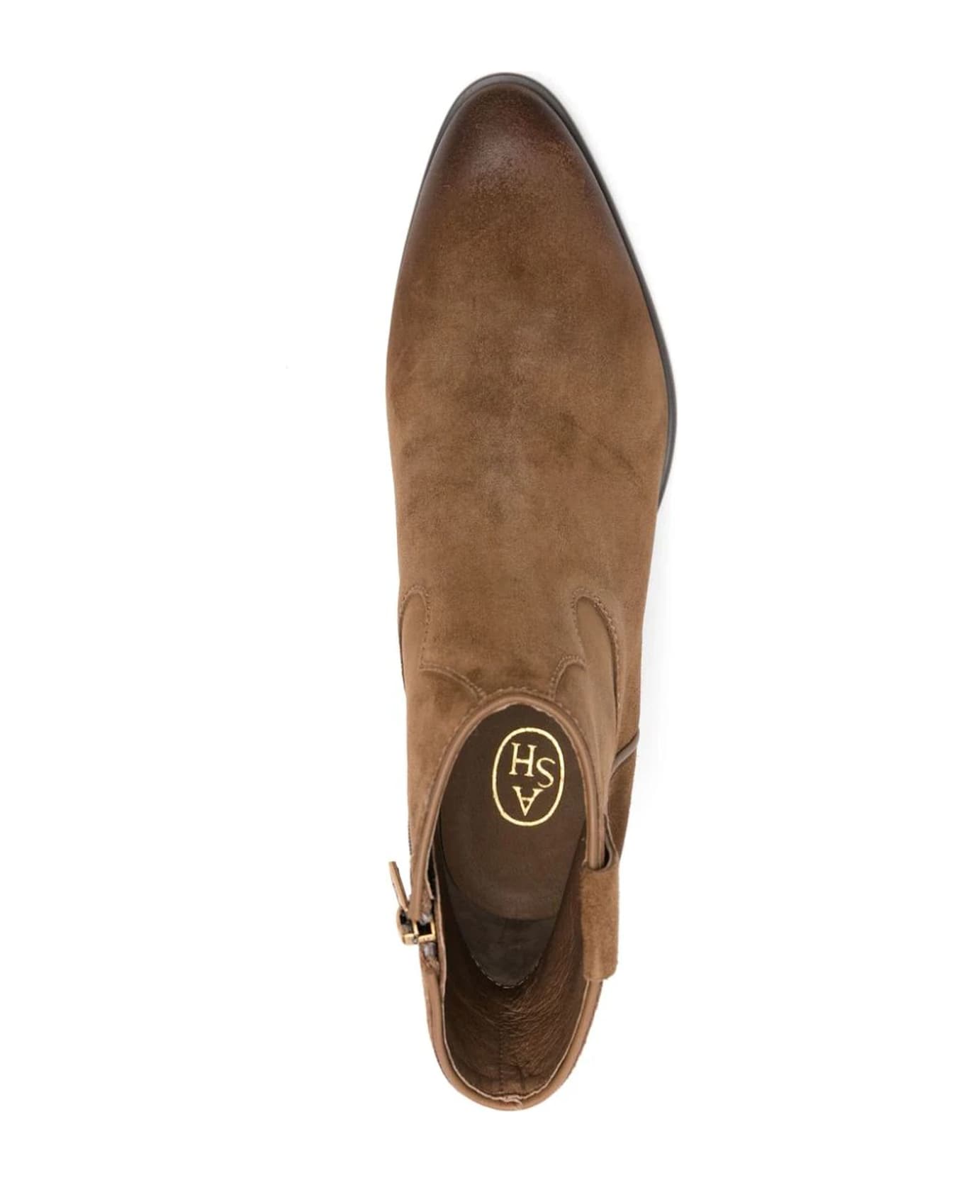 Ash Camel Brown Calf Suede Fame Boots - BUFF