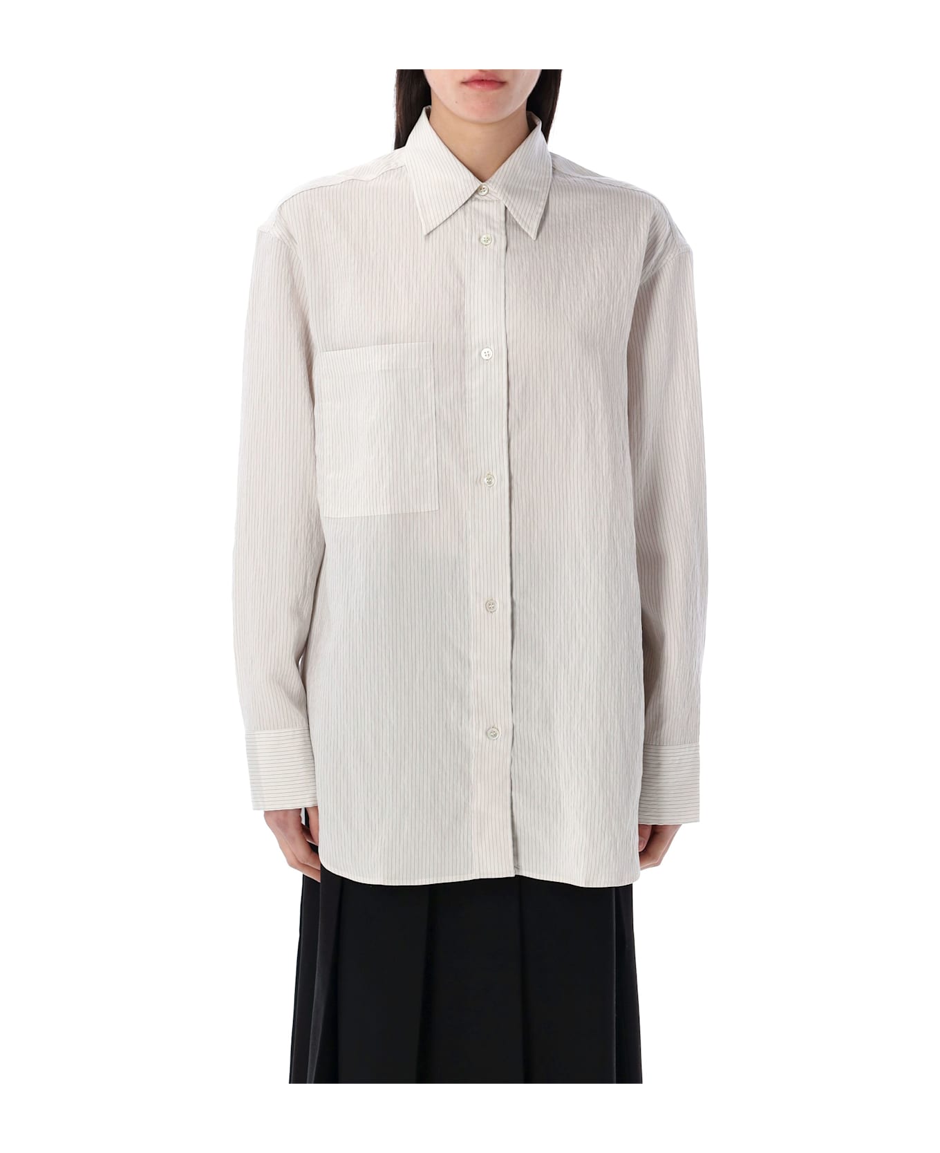 Studio Nicholson Leto Oversized Shirt - BLACK WHITE