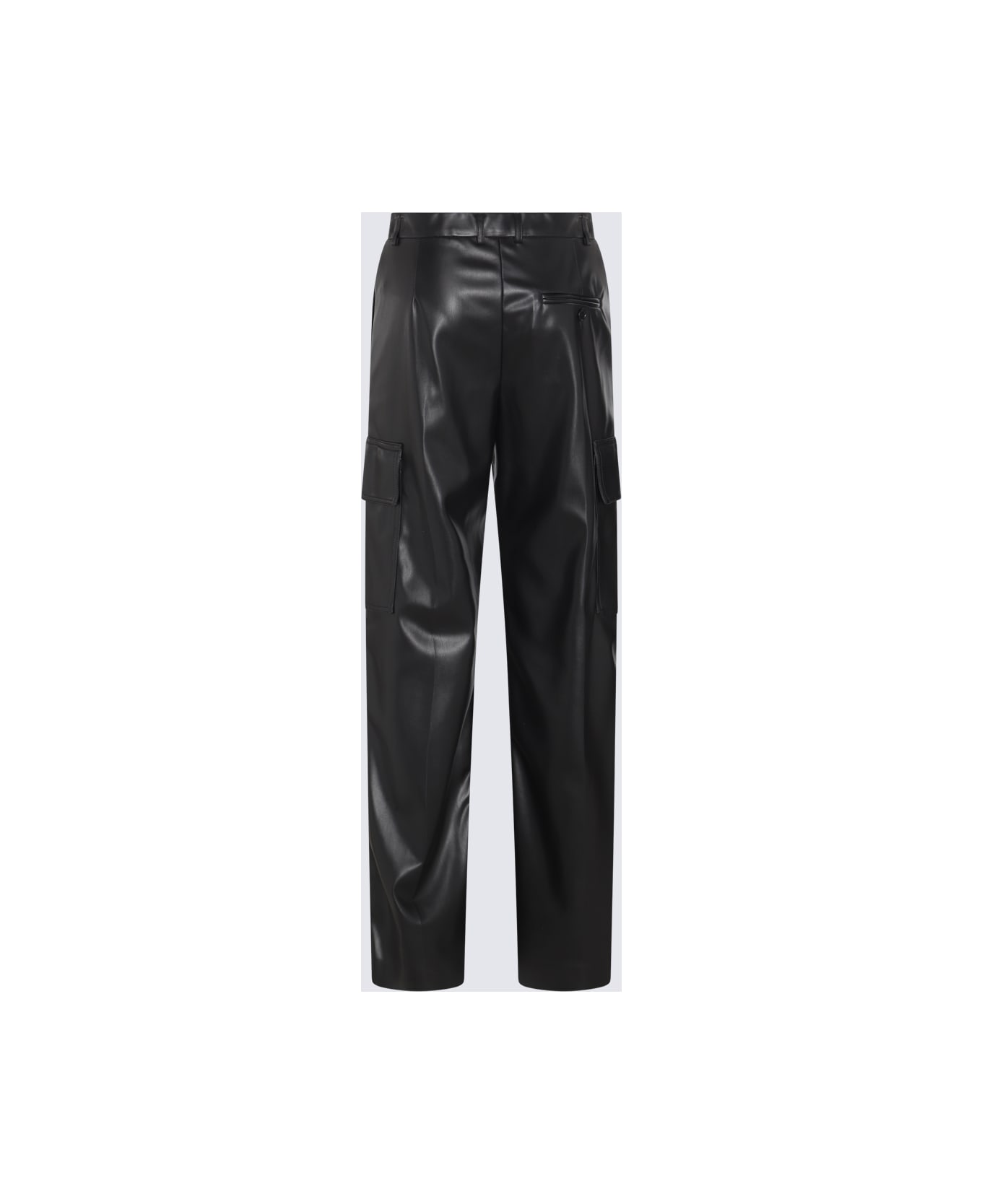 Stella McCartney Black Faux Leather Pants - Black ボトムス