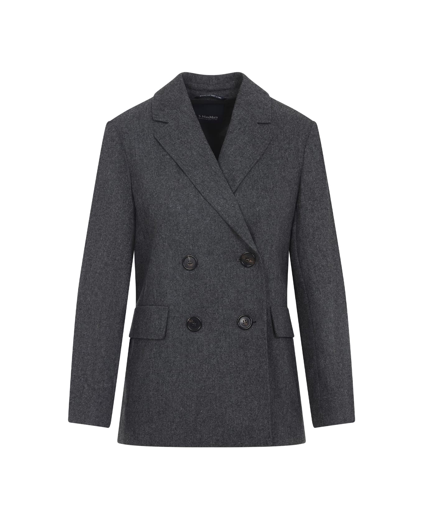 
S Max Mara Lena Flanell Jacket - Grigio Medio New