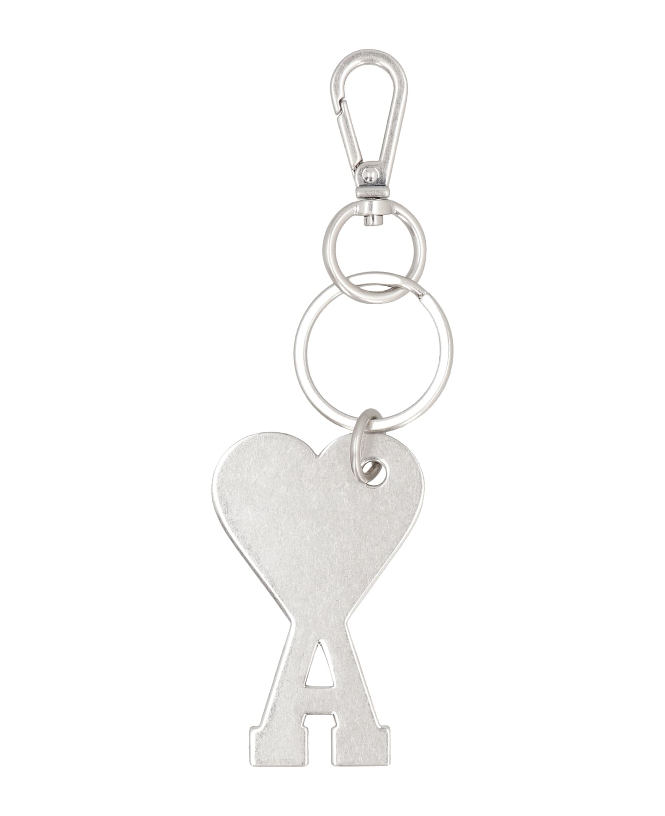 Ami Alexandre Mattiussi Metal Key Ring - Silver