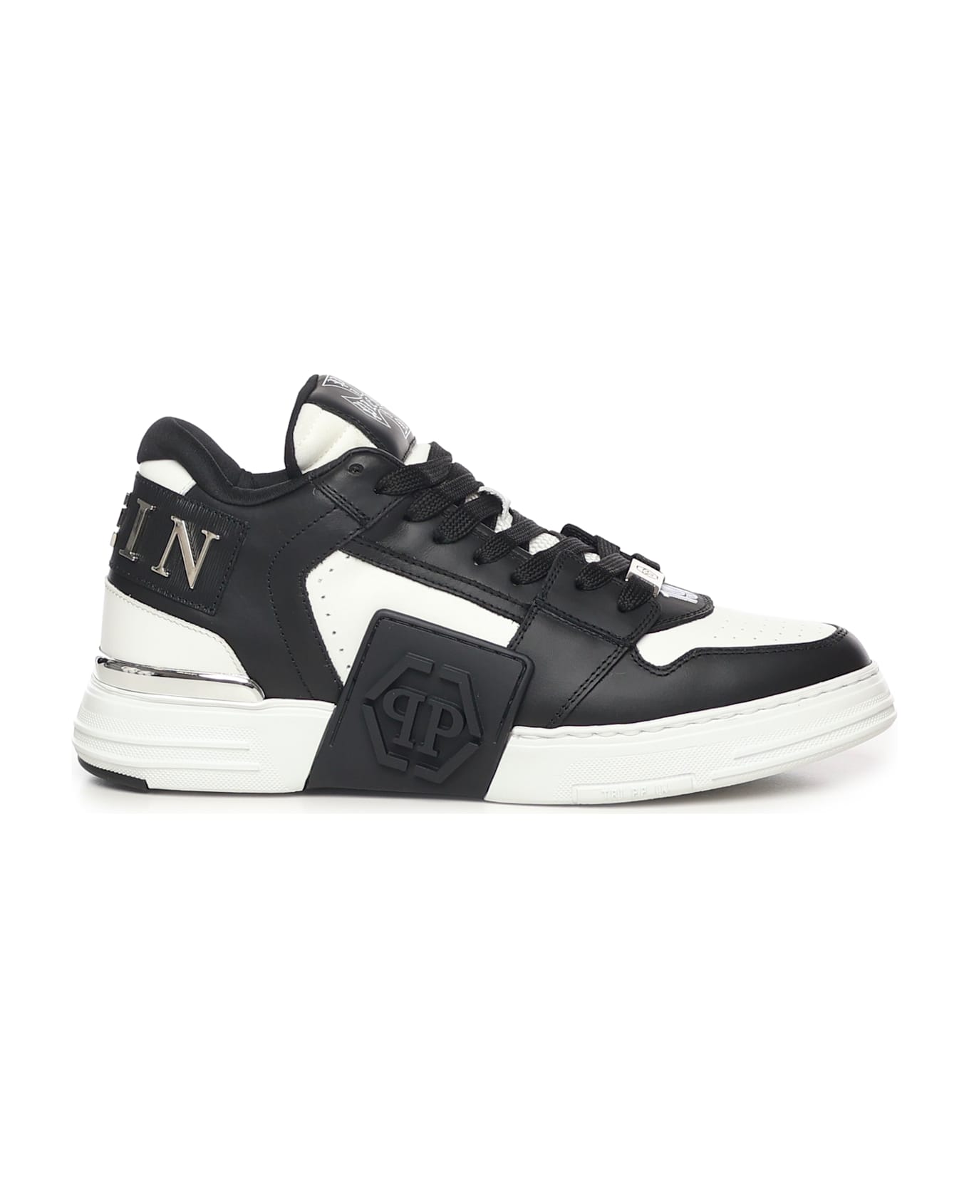 Philipp Plein Phantom Kicks Sneakers - White / Black