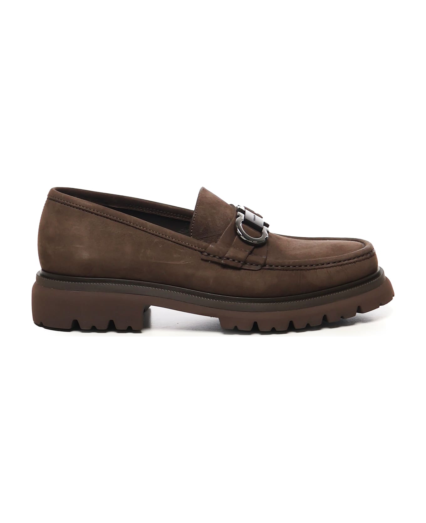 Ferragamo Gancini Loafers - Brown