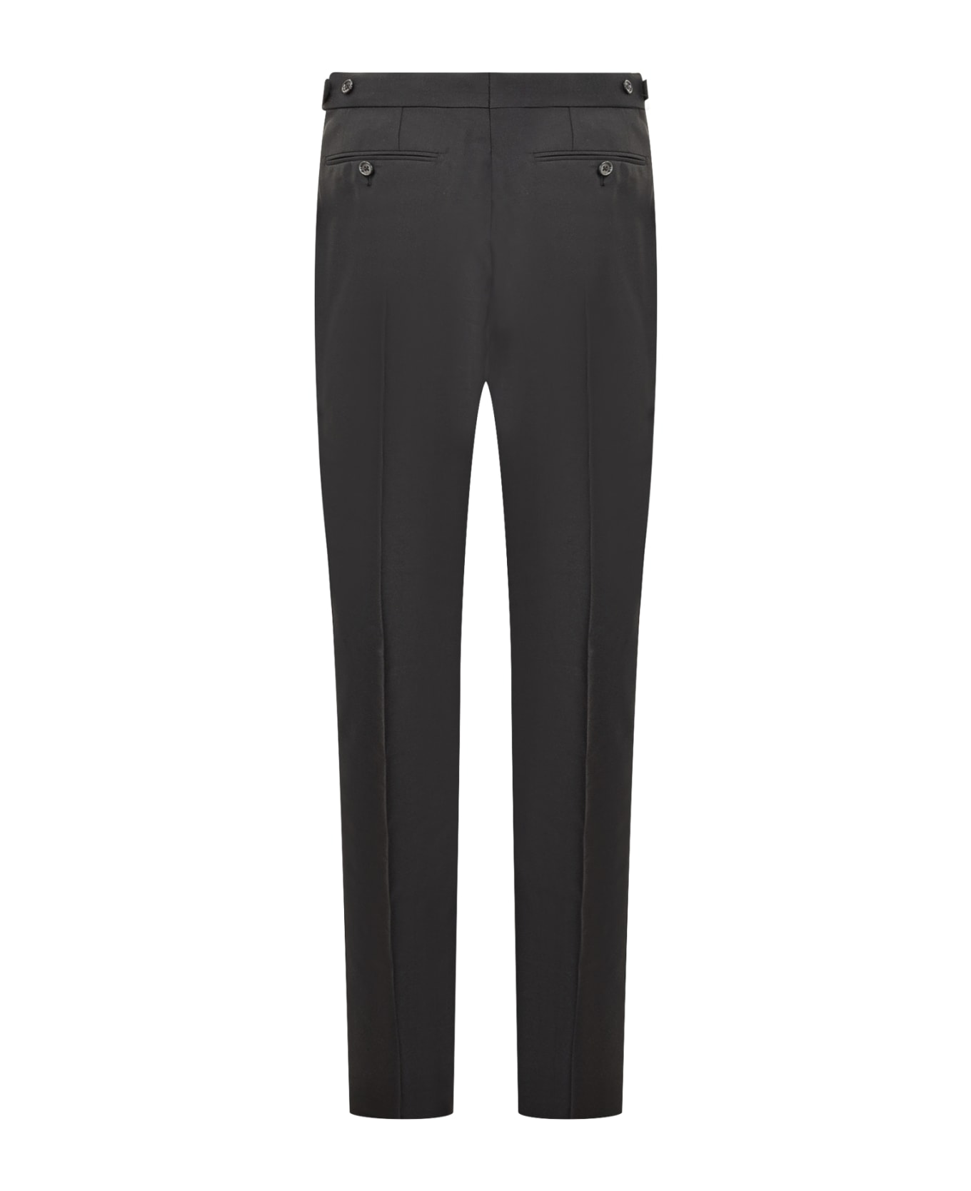Tom Ford Wool And Silk Pants - BLACK