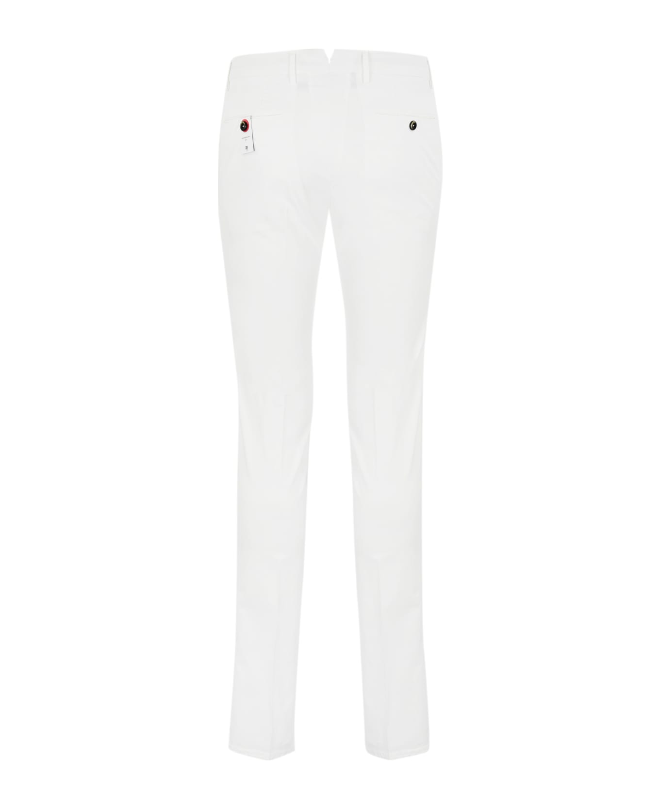 PT Torino Cotton Gabardine Trousers - Bianco