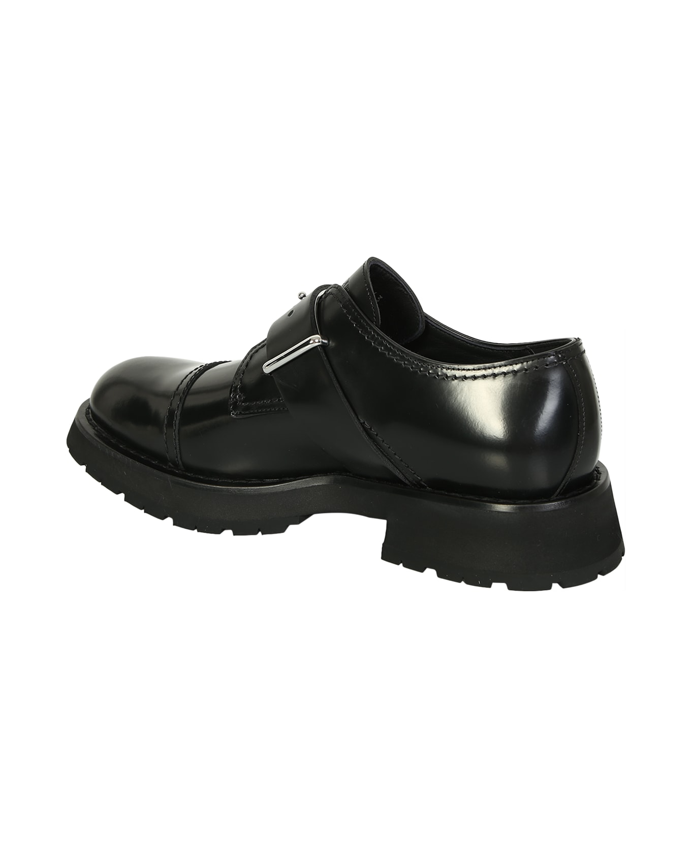 Alexander McQueen Monks Shoes With Buckle - Black