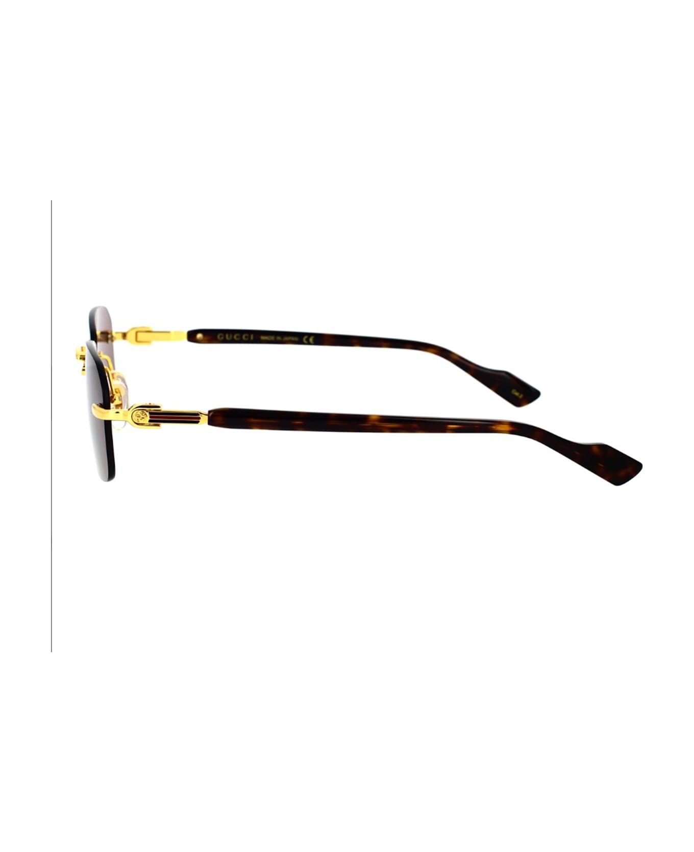 Gucci Eyewear GG1221S Sunglasses - Gold Havana Brown