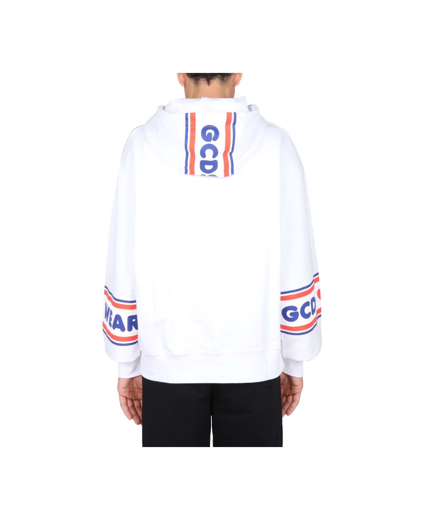GCDS "cute Tape" Logo Sweatshirt - WHITE