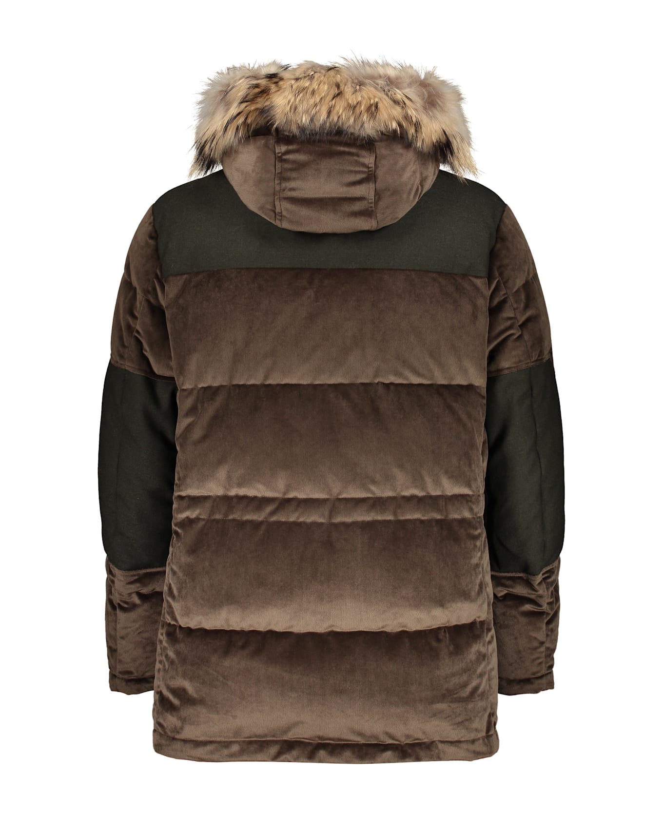 Paul&Shark Zip And Snap Button Fastening Down Jacket - khaki