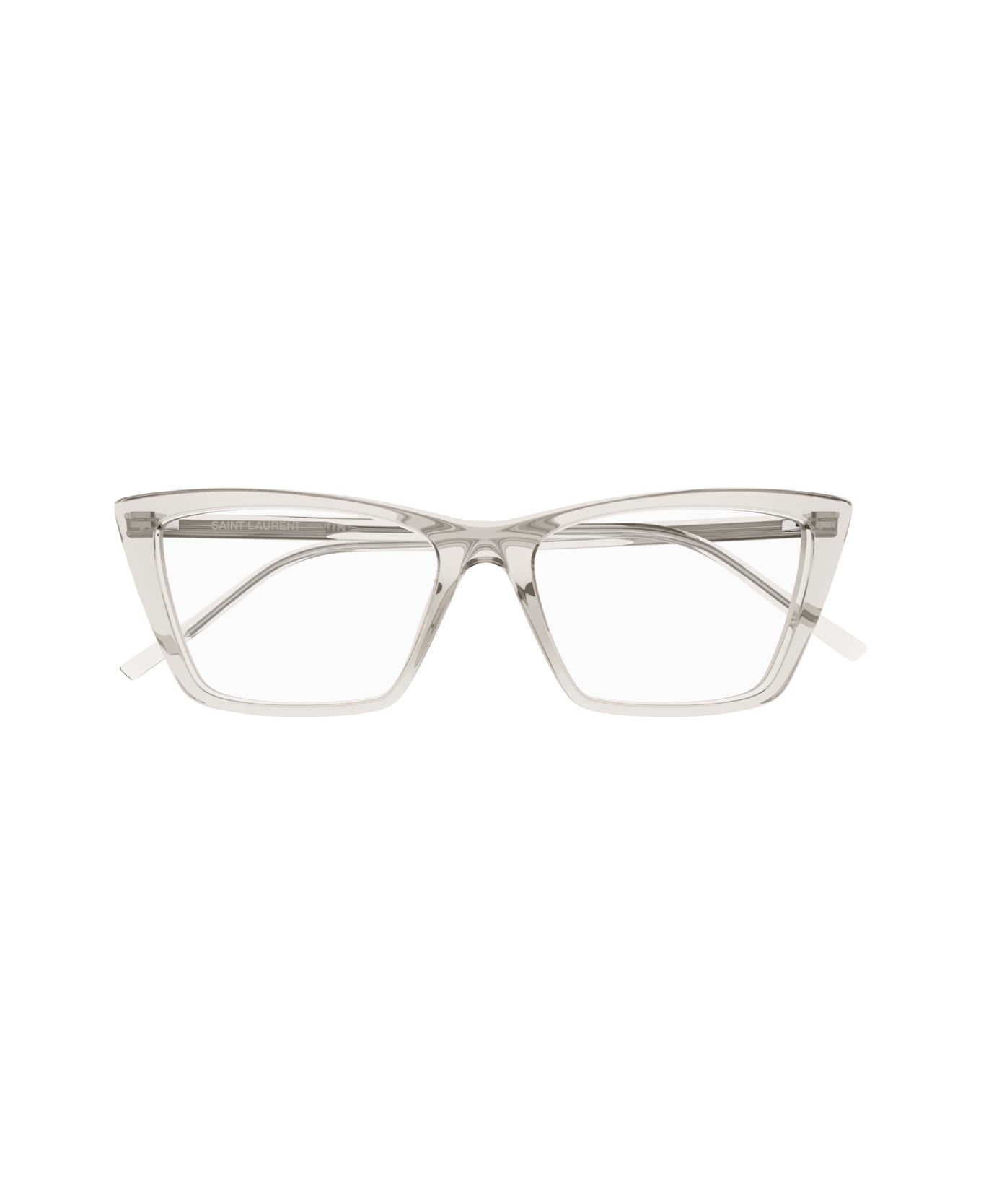 Saint Laurent Eyewear Saint Laurent Sl 737 Mica Thin Opt Linea Sl Logo 004 Beige Trasparent Glasses - Trasparente