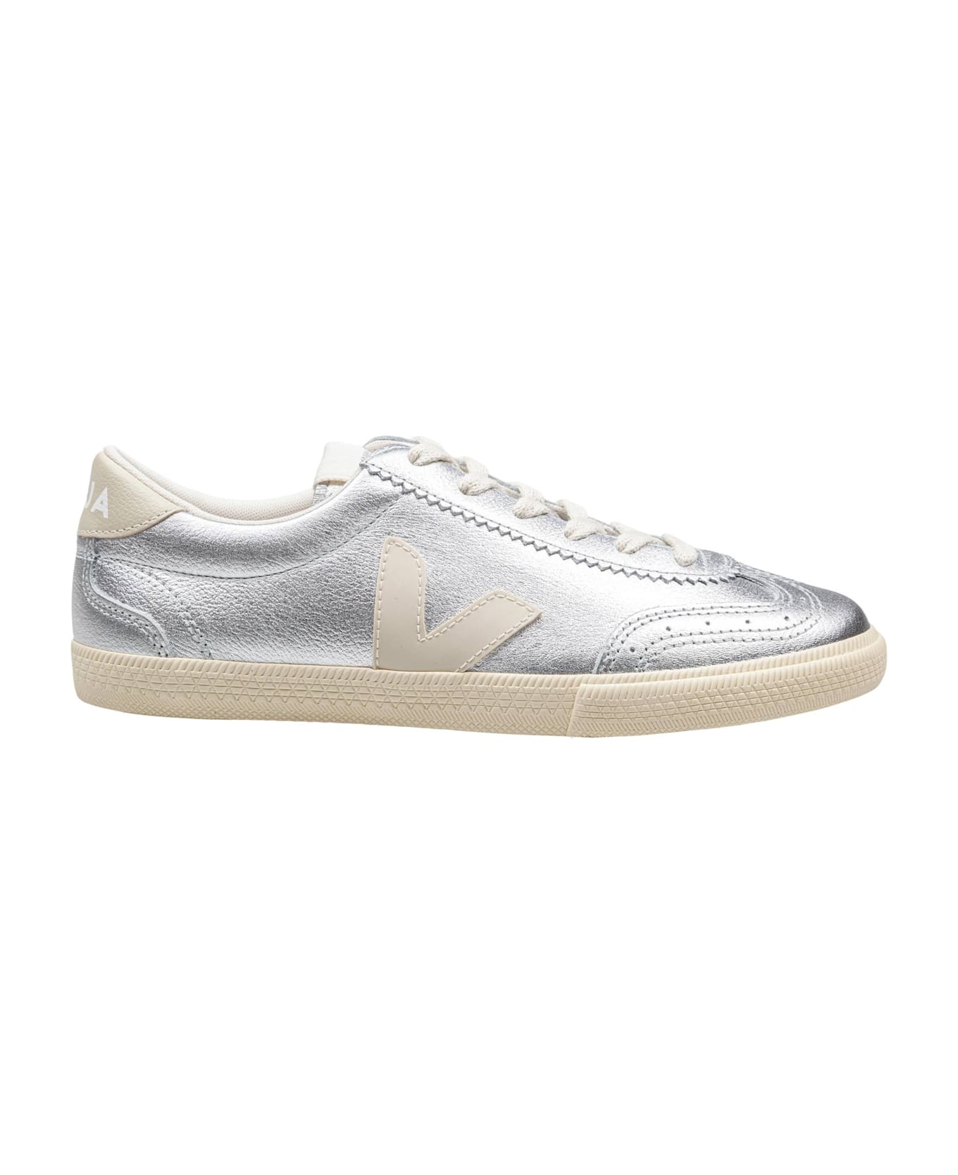 Veja Volley Leather Sneakers Color Silver - Silver