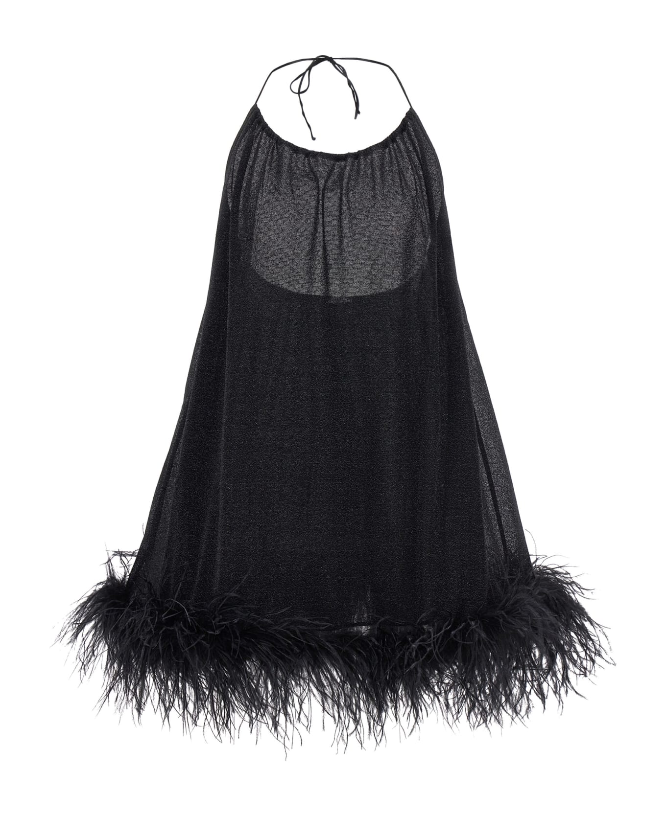 Oseree 'lumiere Plumage' Dress - Black  