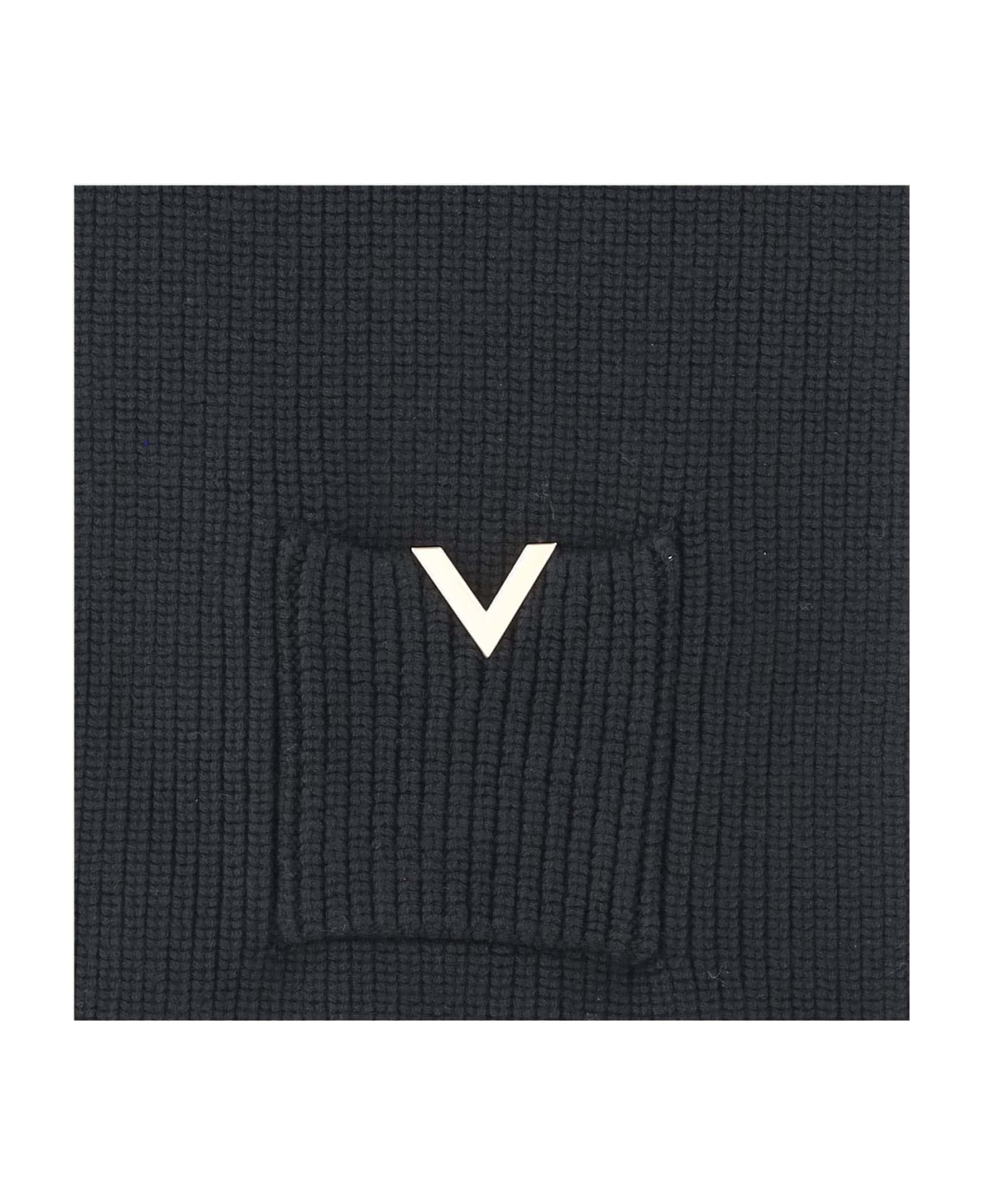 Valentino Garavani Wool Scarf - Black