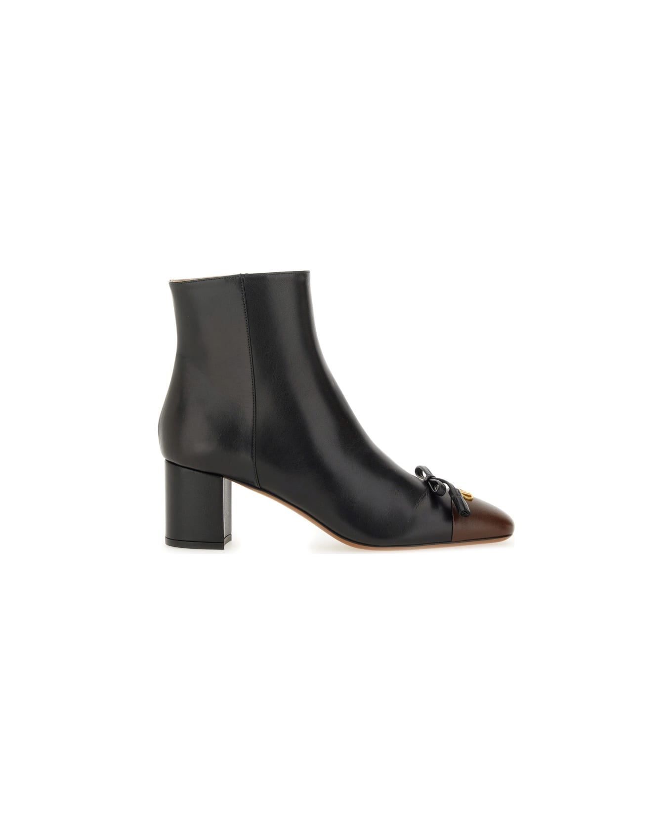 Valentino Garavani Kidskin "valet Du Roi" Ankle Boot - BLACK