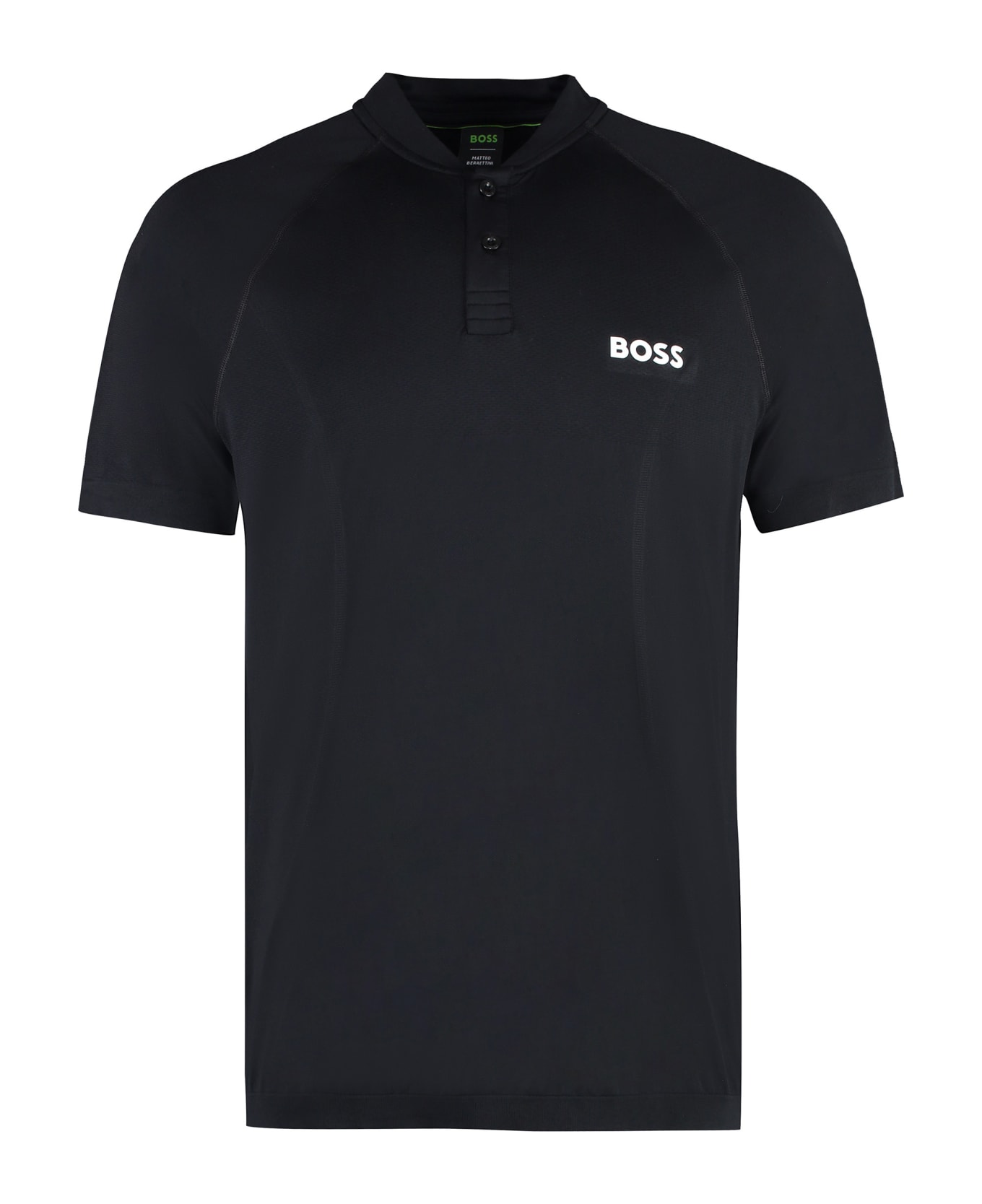 Hugo Boss Boss X Matteo Berrettini - Technical Fabric Polo Shirt - black