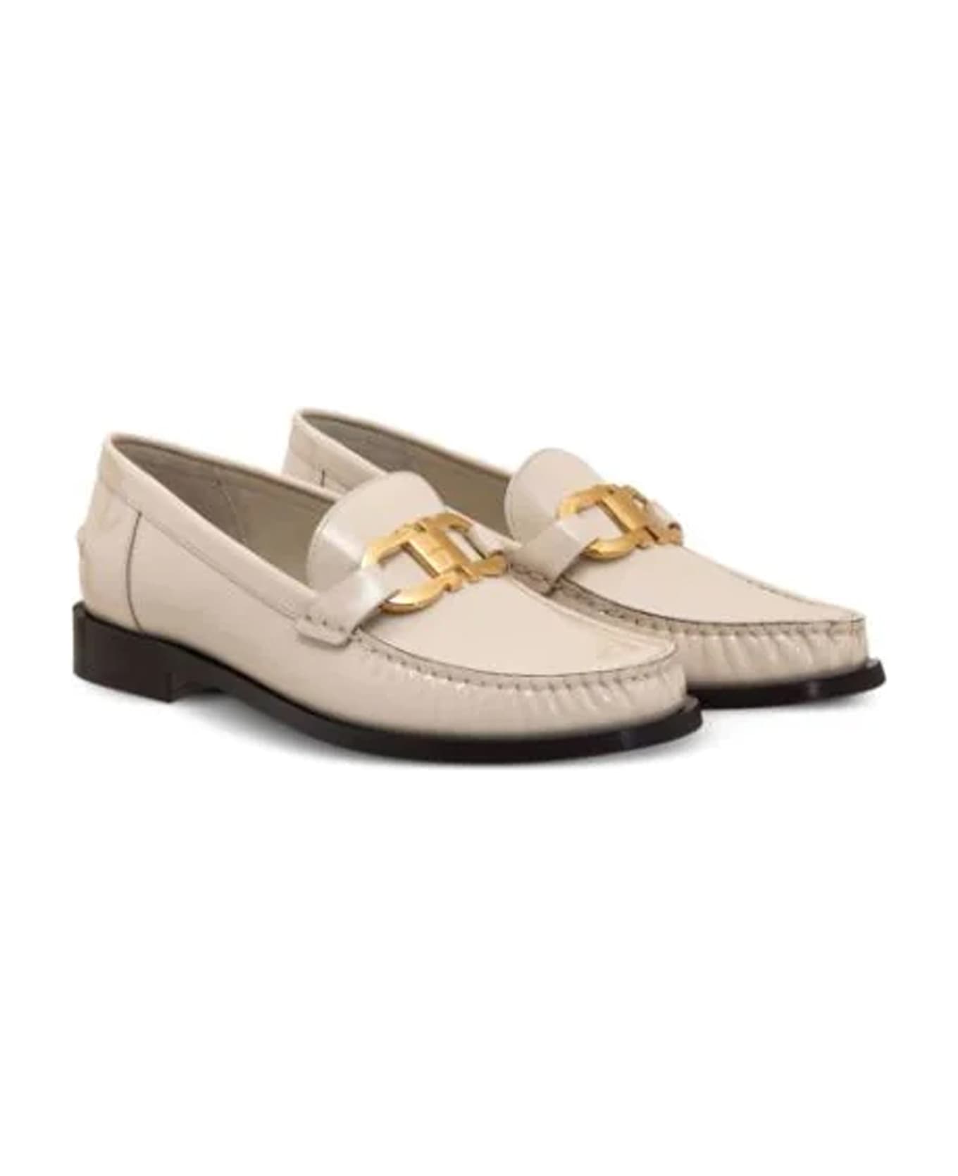 Ferragamo Maryan Leather Loafers - White