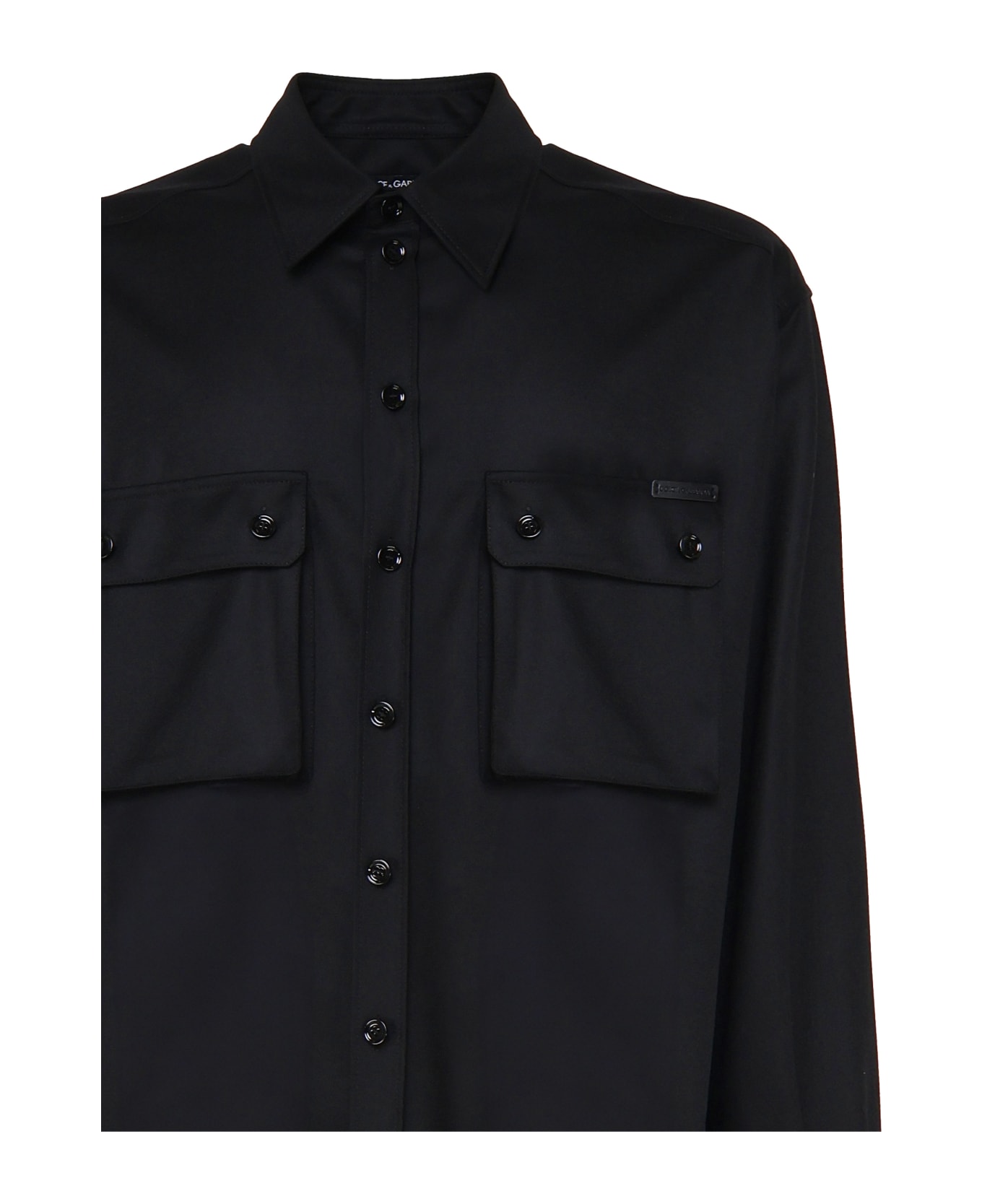 Dolce & Gabbana Virgin Wool Shirt - Black