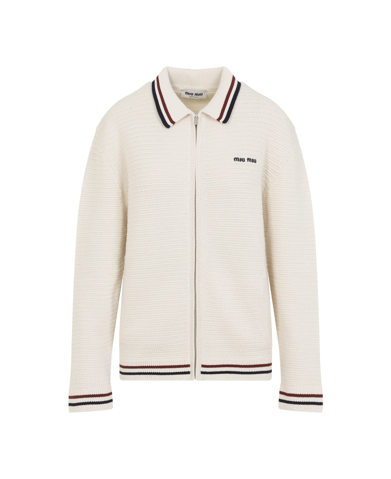 Miu Miu Cotton Cardigan - Naturale